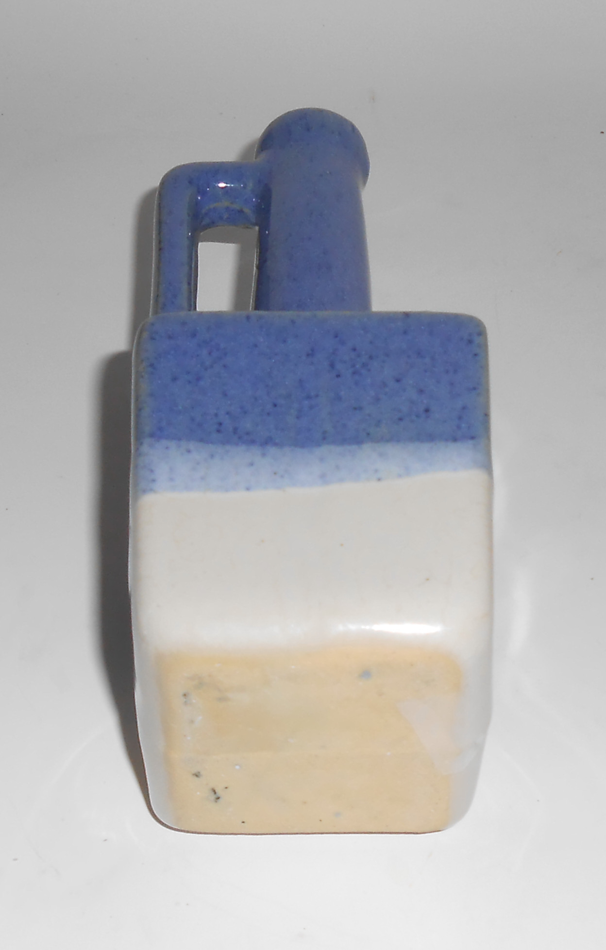 Zanesville Stoneware Pottery Blue/White Perfume Bottle!
