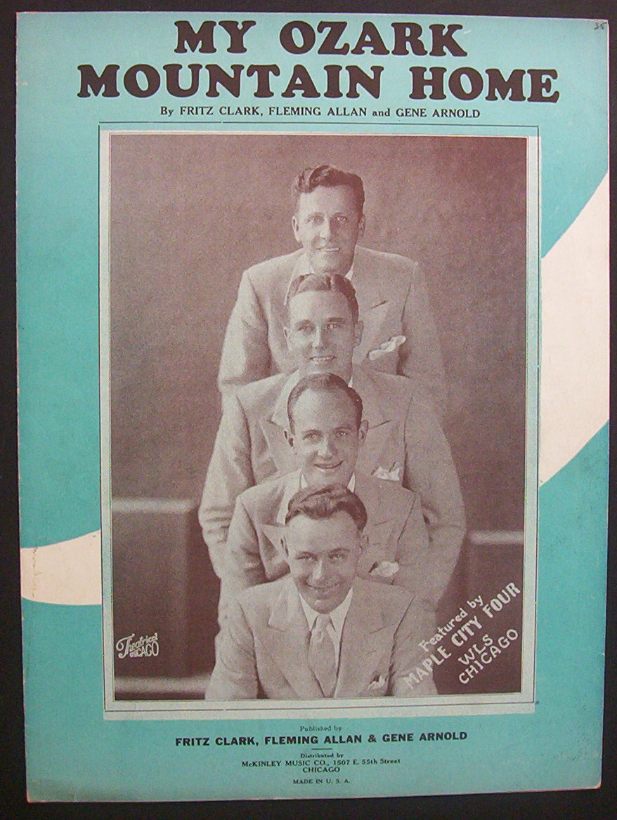 Sheet Music For 1933 My Ozark Mountain Home