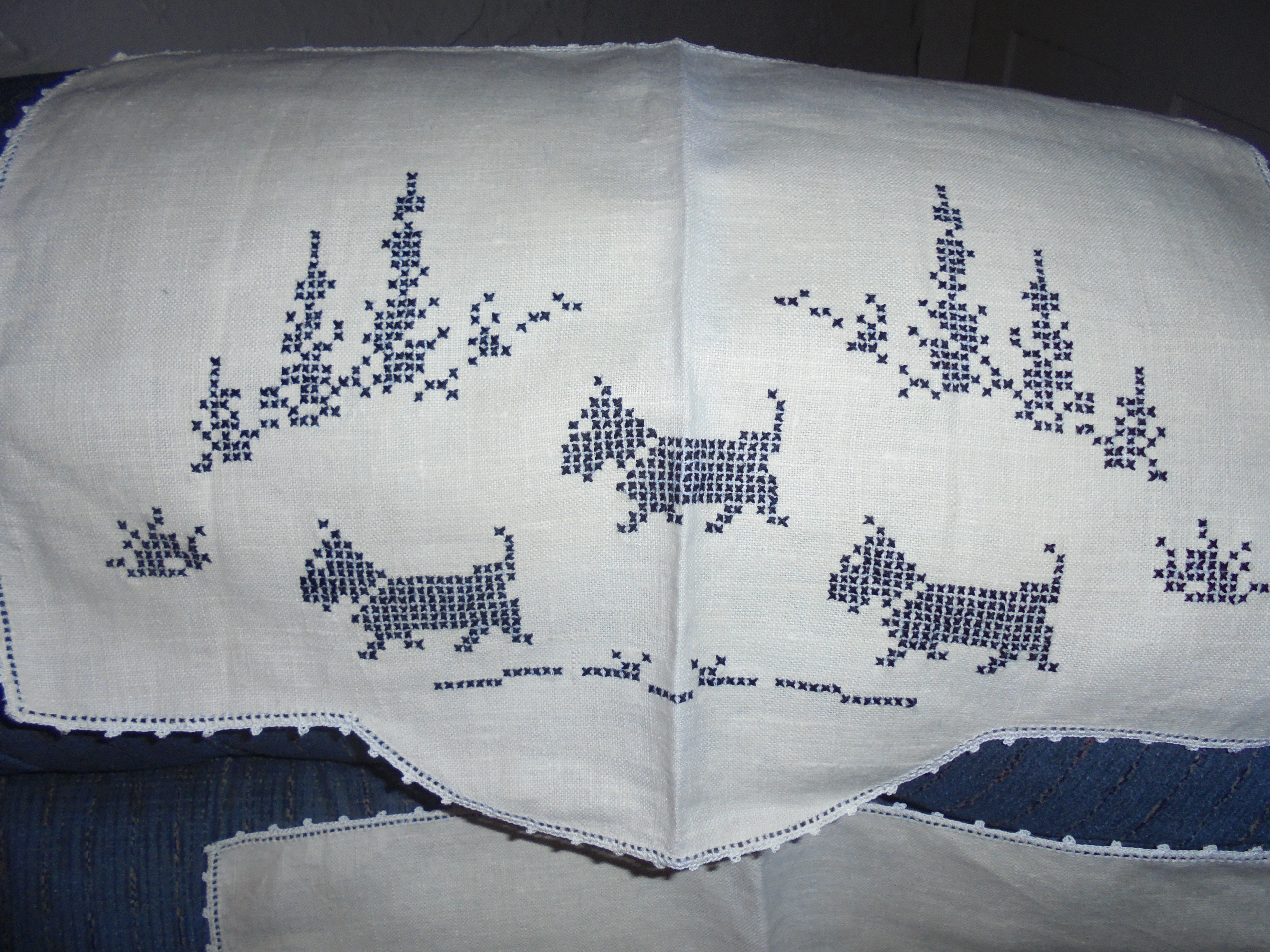 Chair Covers Scottie Dog Cross Stitch Crochet