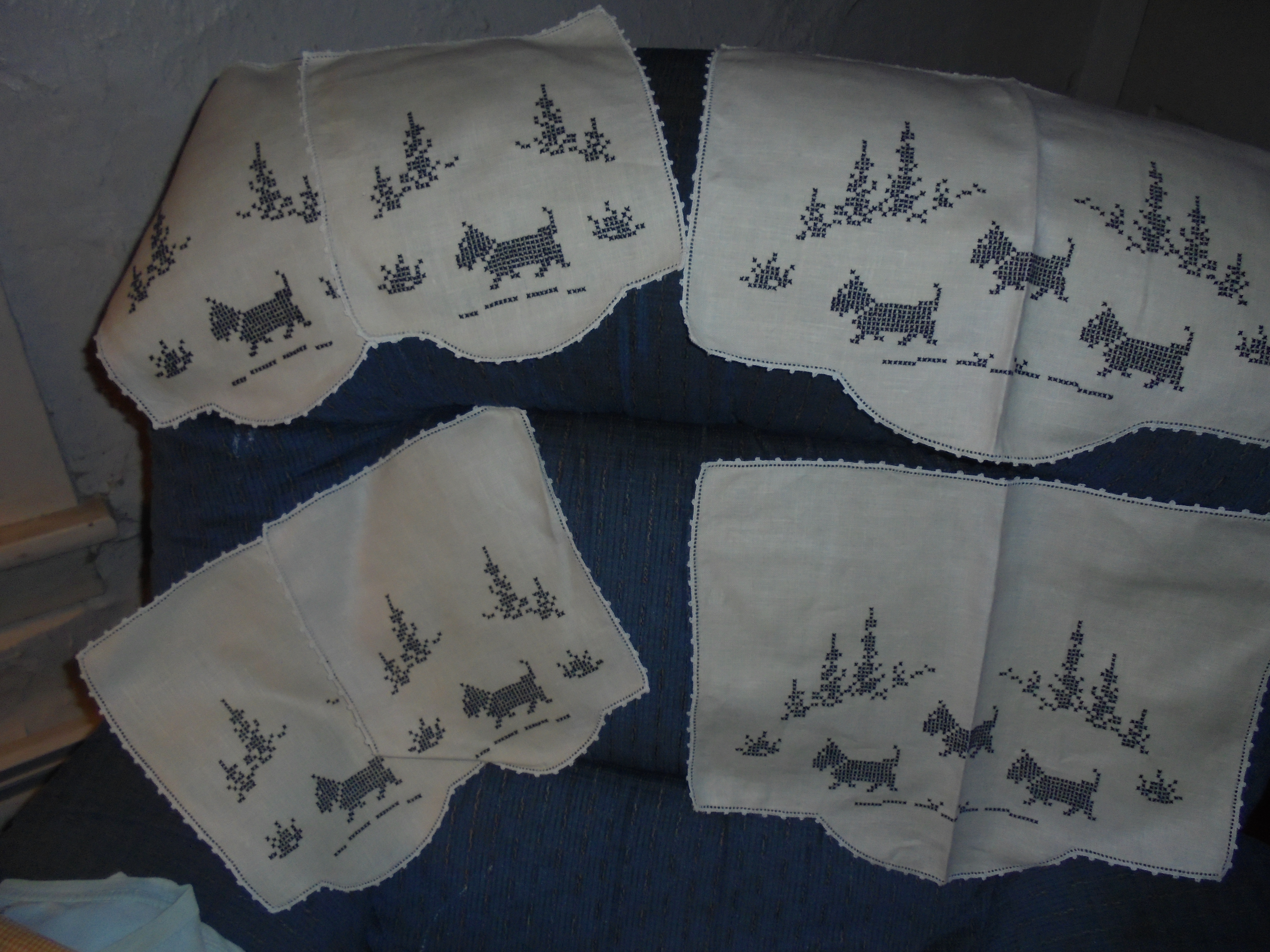 Chair Covers Scottie Dog Cross Stitch Crochet