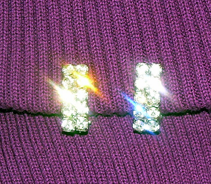 Sparkling Rhinestone Encrusted Clip Earrings