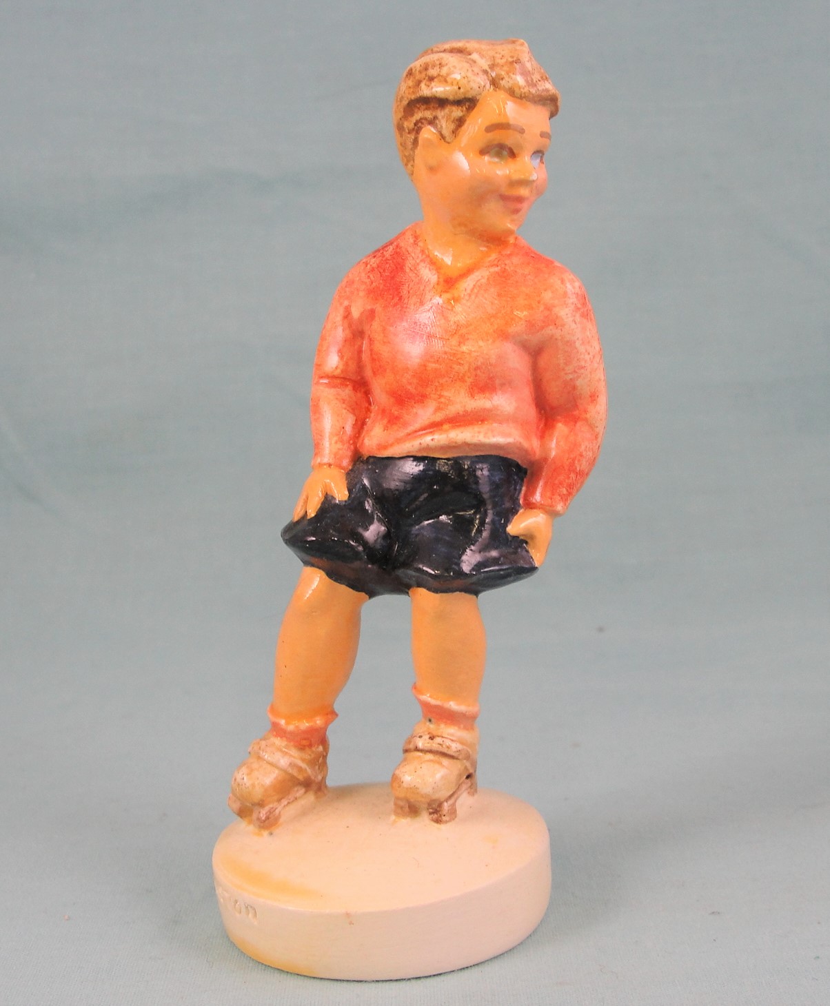Sebastian Miniatures Sidewalk Days Boy on Rollerskates