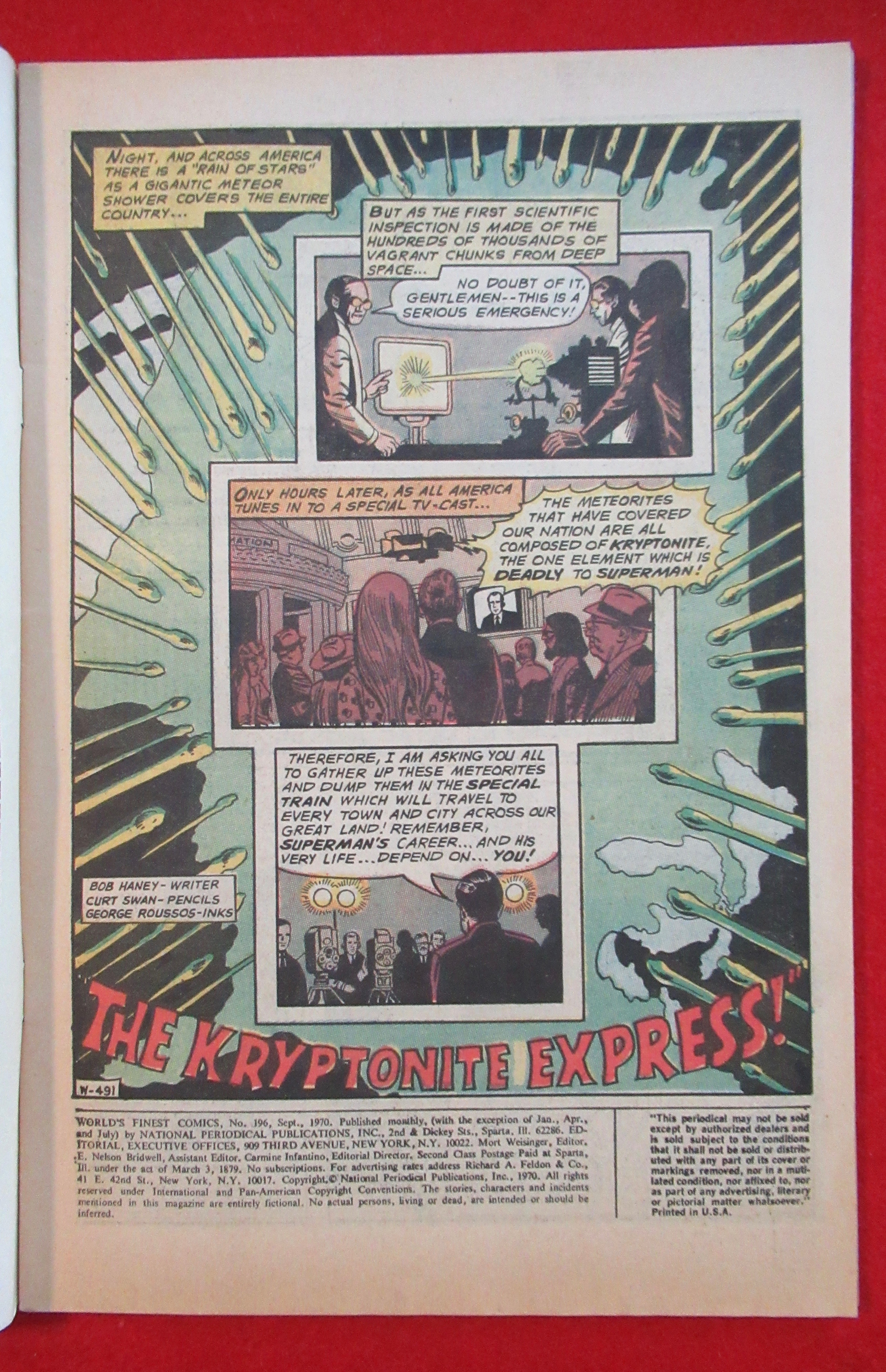 World's Finest Comic September 1970 Kryptonite Express