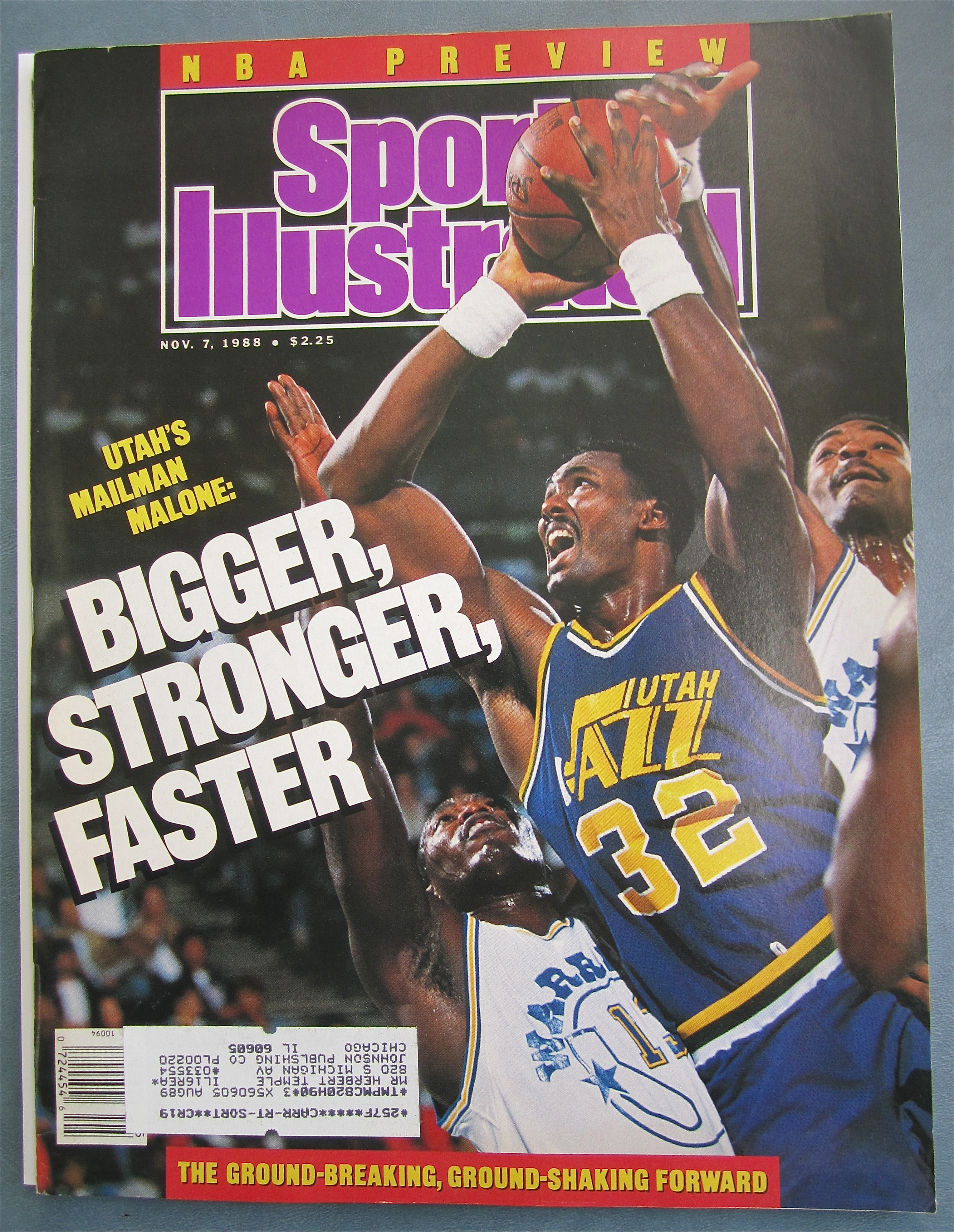 Sports Illustrated November 7, 1988-Karl Malone
