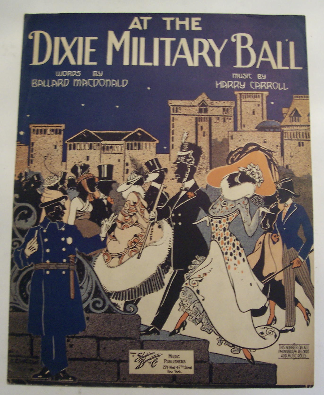 Sheet Music of 1918 At The Dixie Military Ball