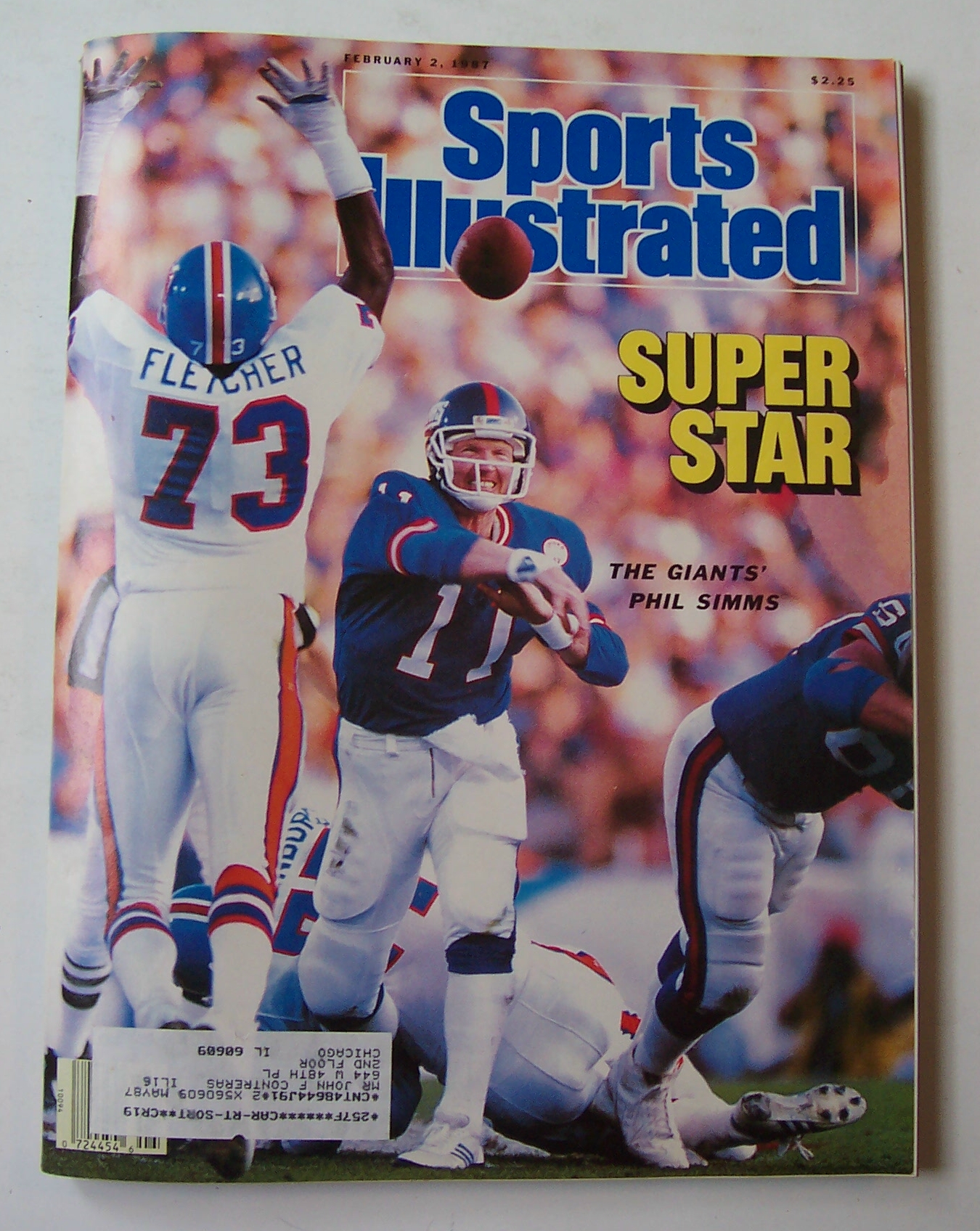 Sports Illustrated Magazine -Feb 2, 1987- Phil Simms