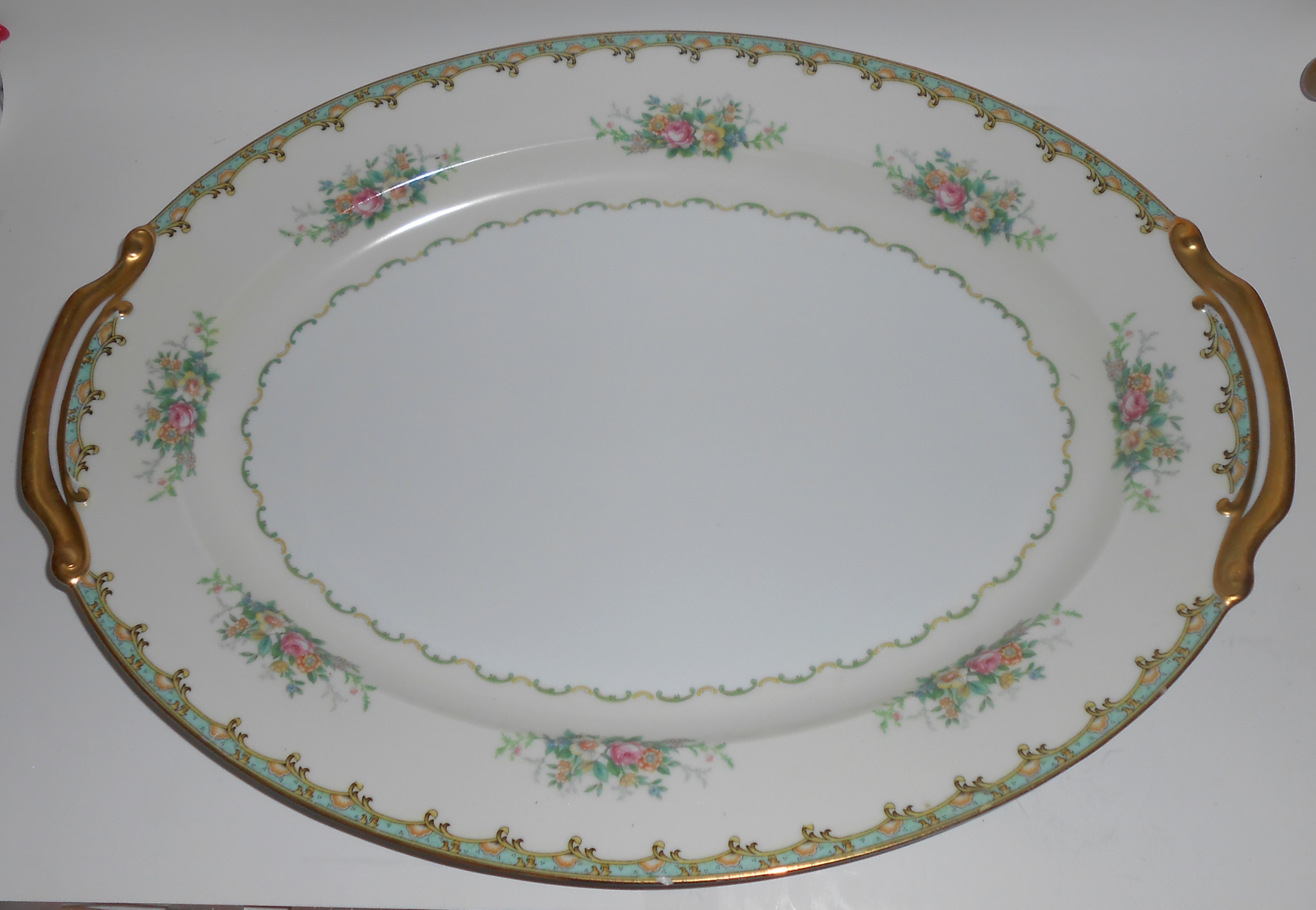Noritake China Porcelain Esmond w/Gold 18'' Platter