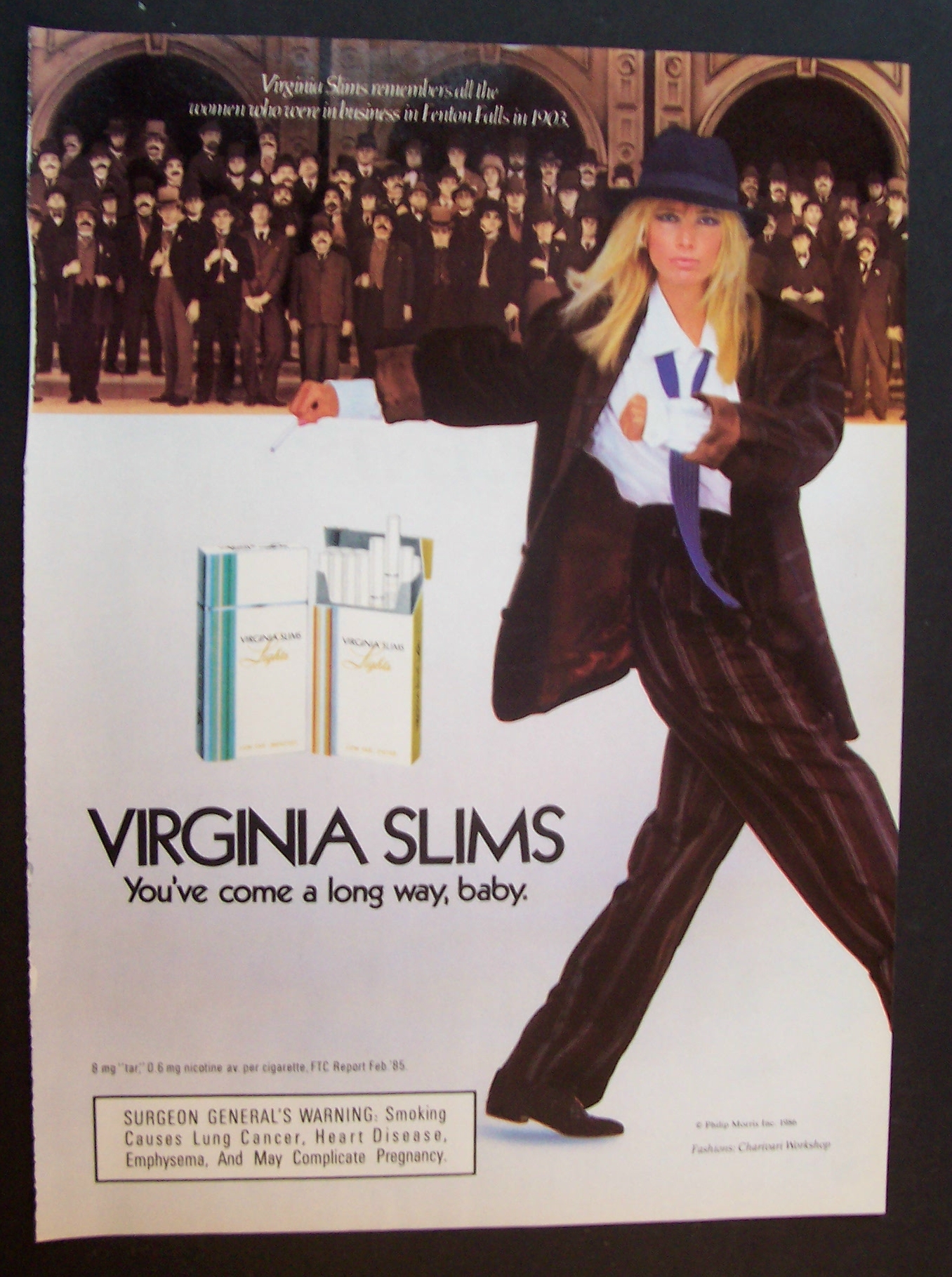 1986  Virginia  Slims  Lights  Cigarettes