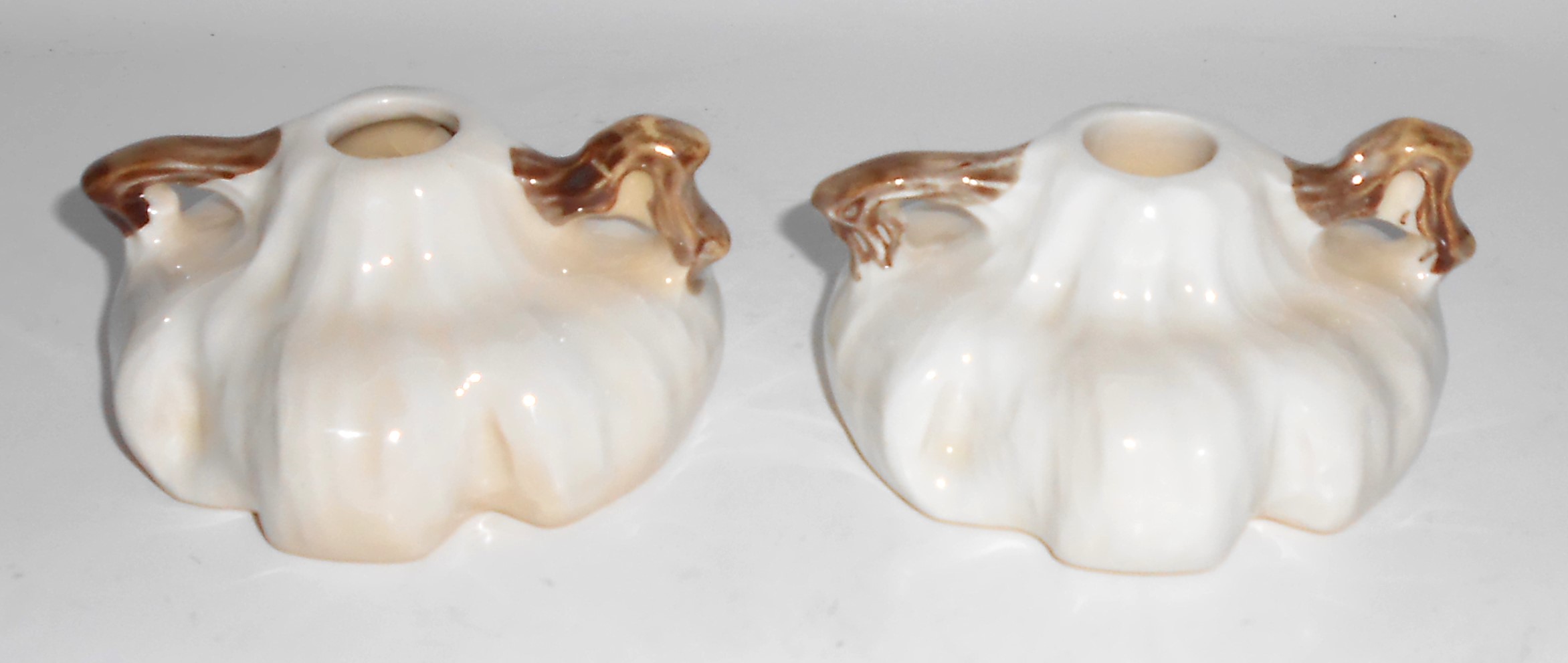 Vintage Roseville Pottery Pair Mint Tree #551 White Can