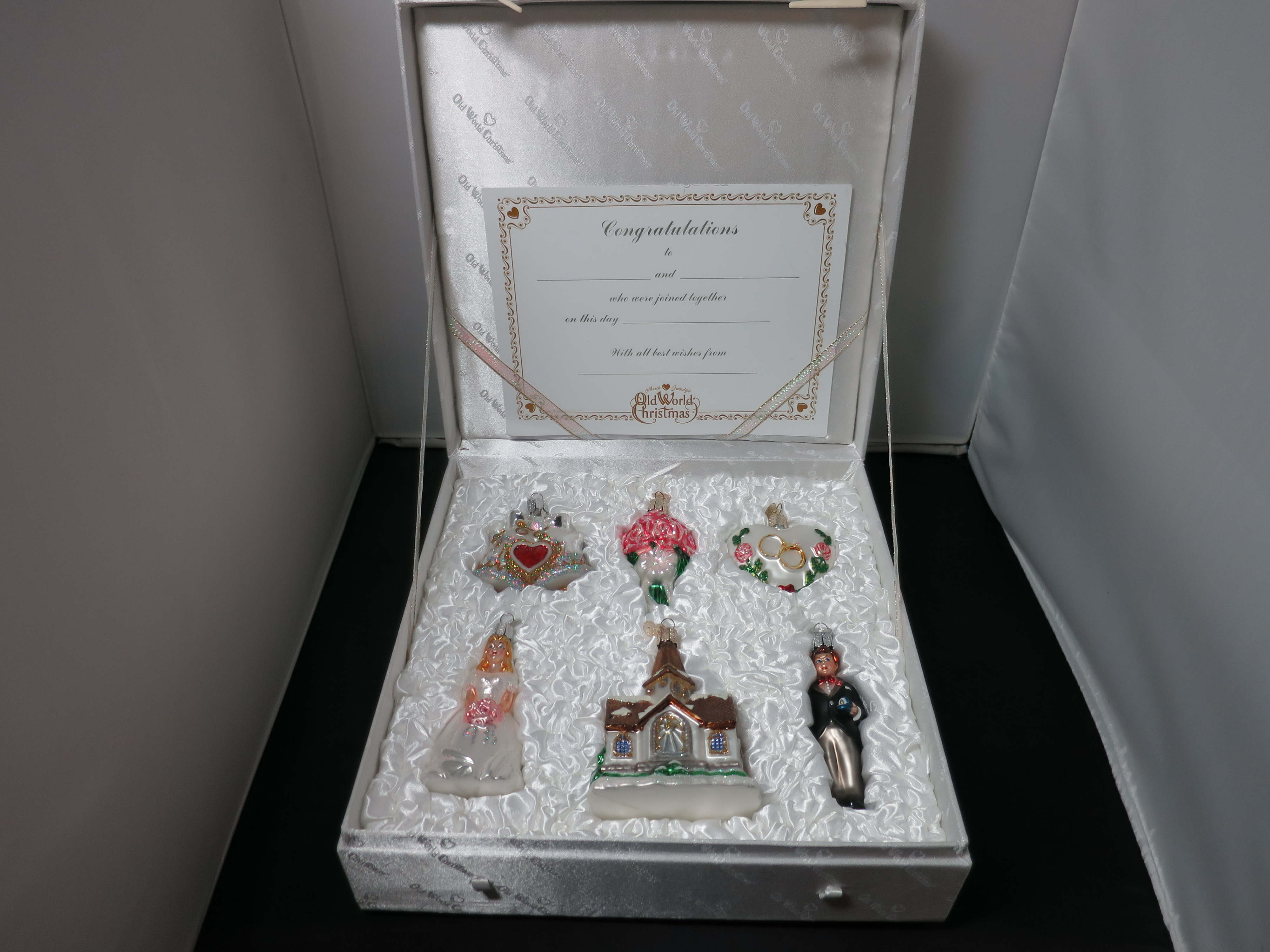 Old World Christmas wedding newlywed ornaments