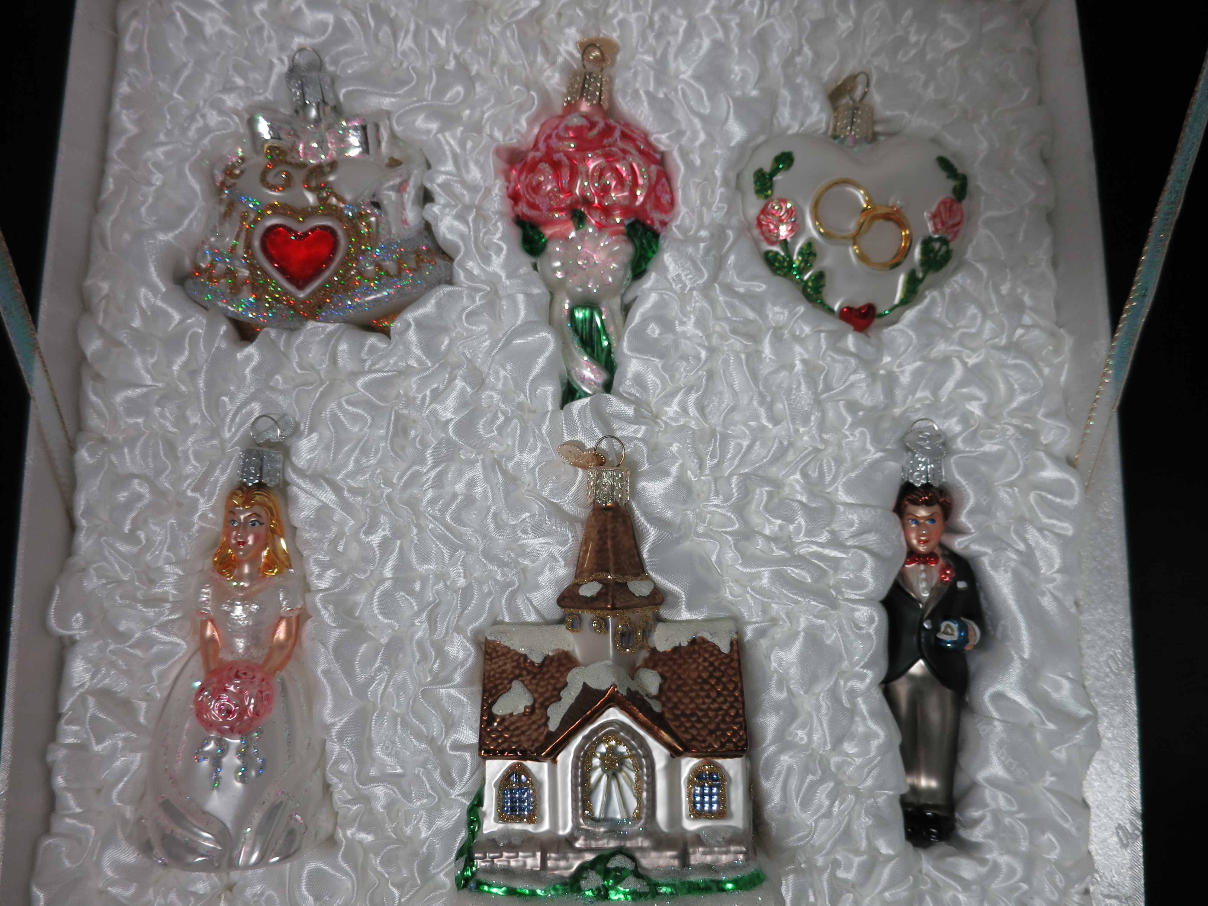 Old World Christmas wedding newlywed ornaments