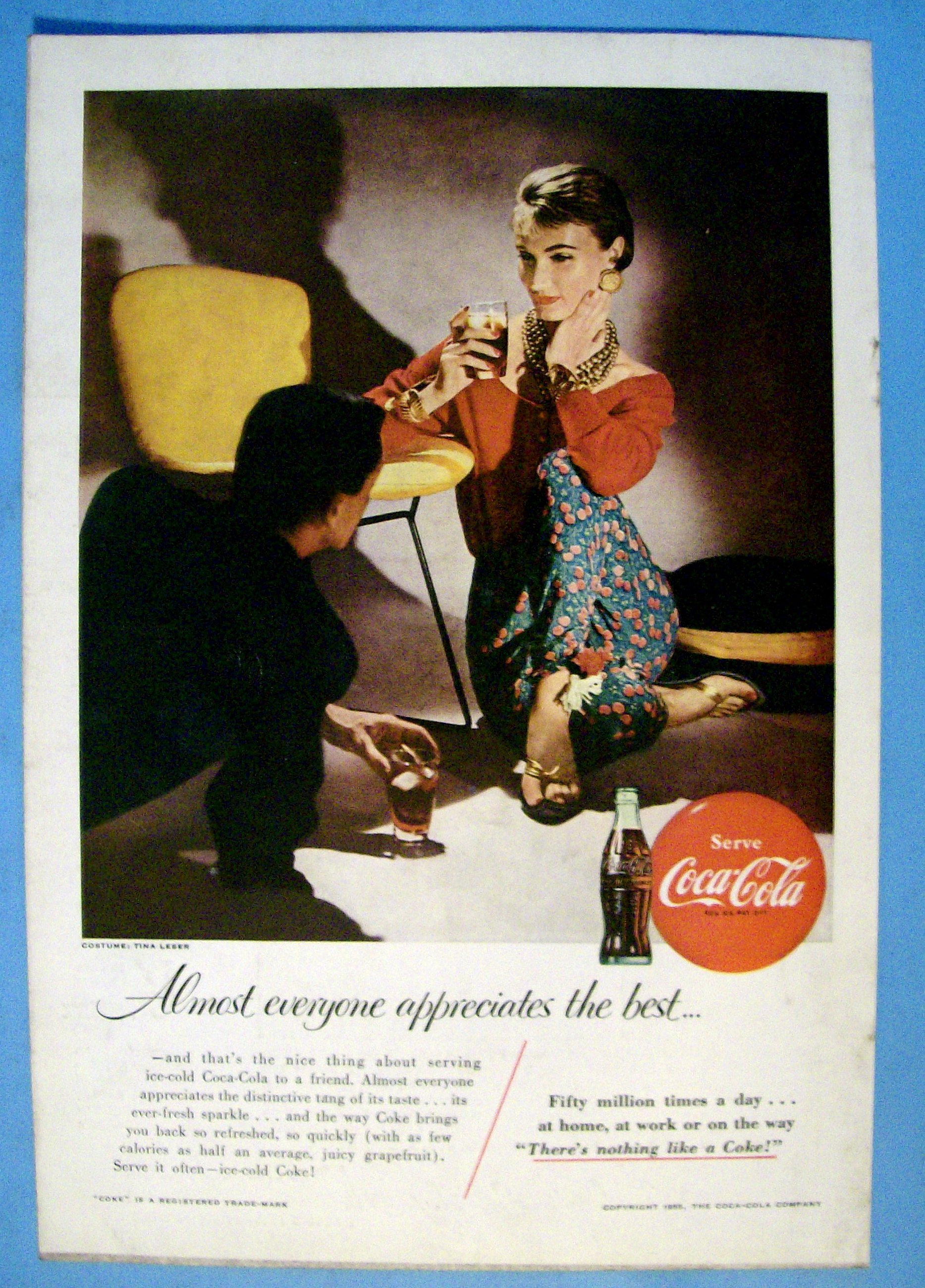 1955 Coca Cola (Coke) w/Woman Talking to a Man