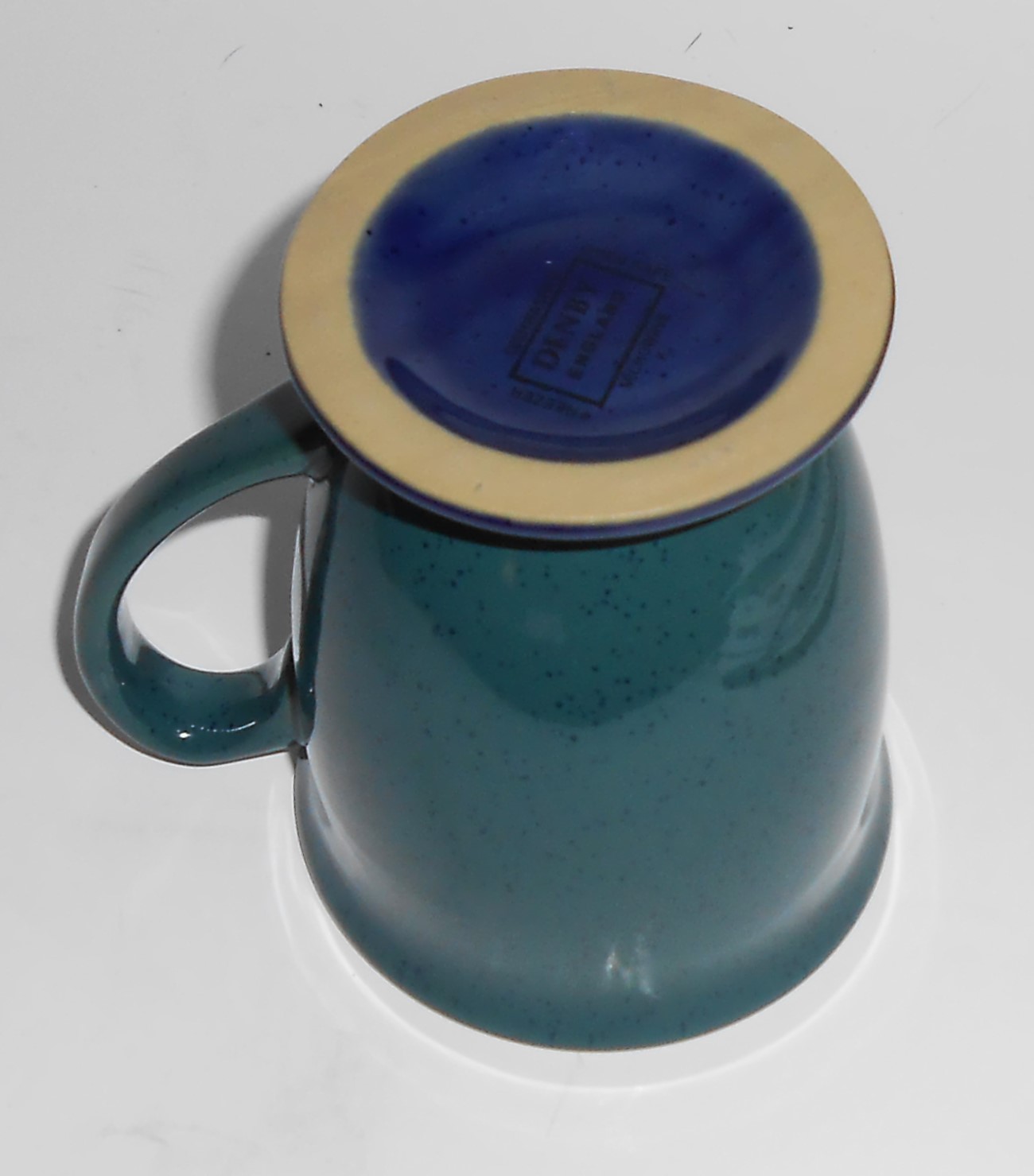 Denby Pottery Stoneware Harlequin Green/Red/Blue Mug