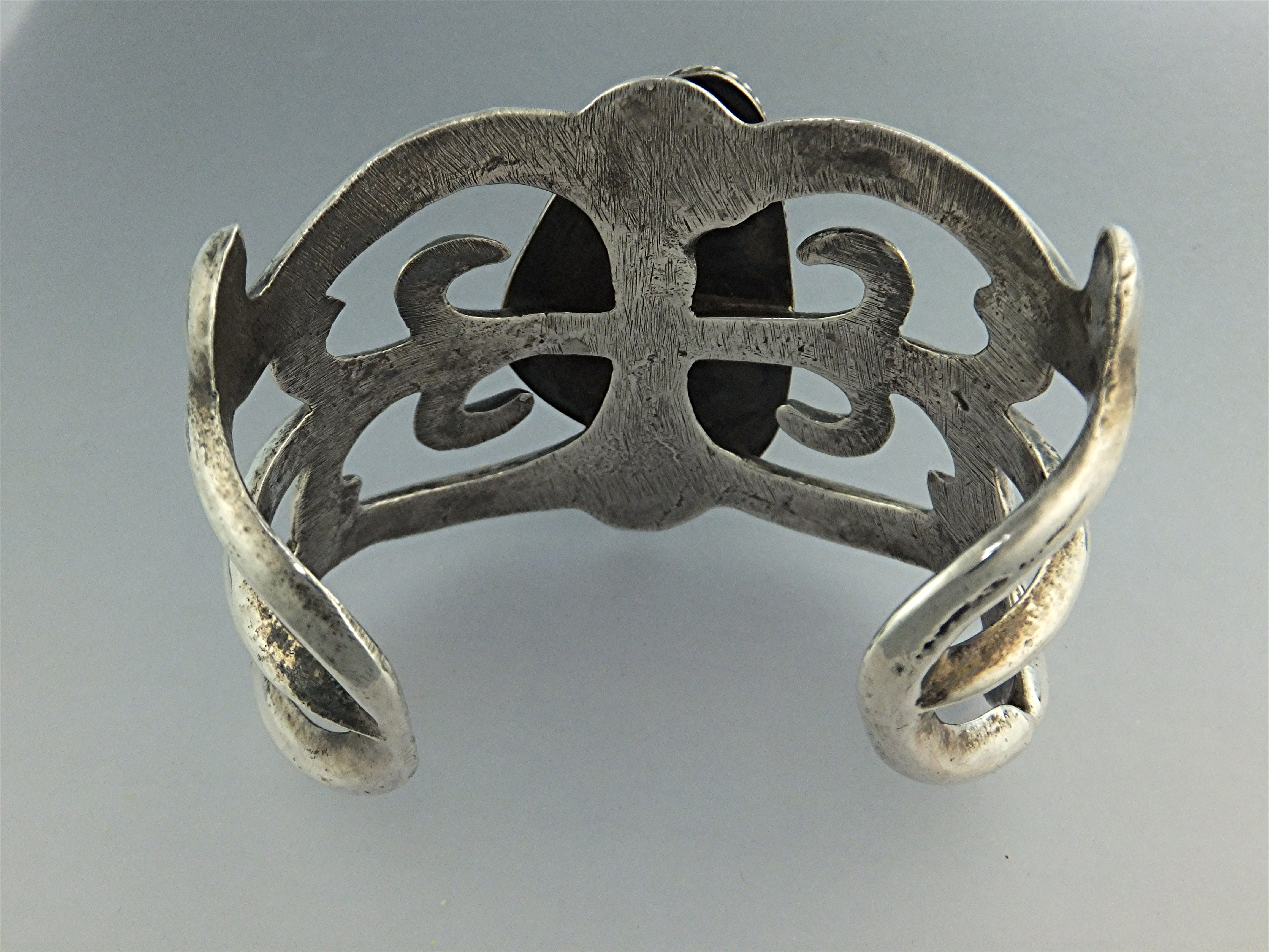 Navajo Sterling Silver Sand Cast Turquoise 116 Grams