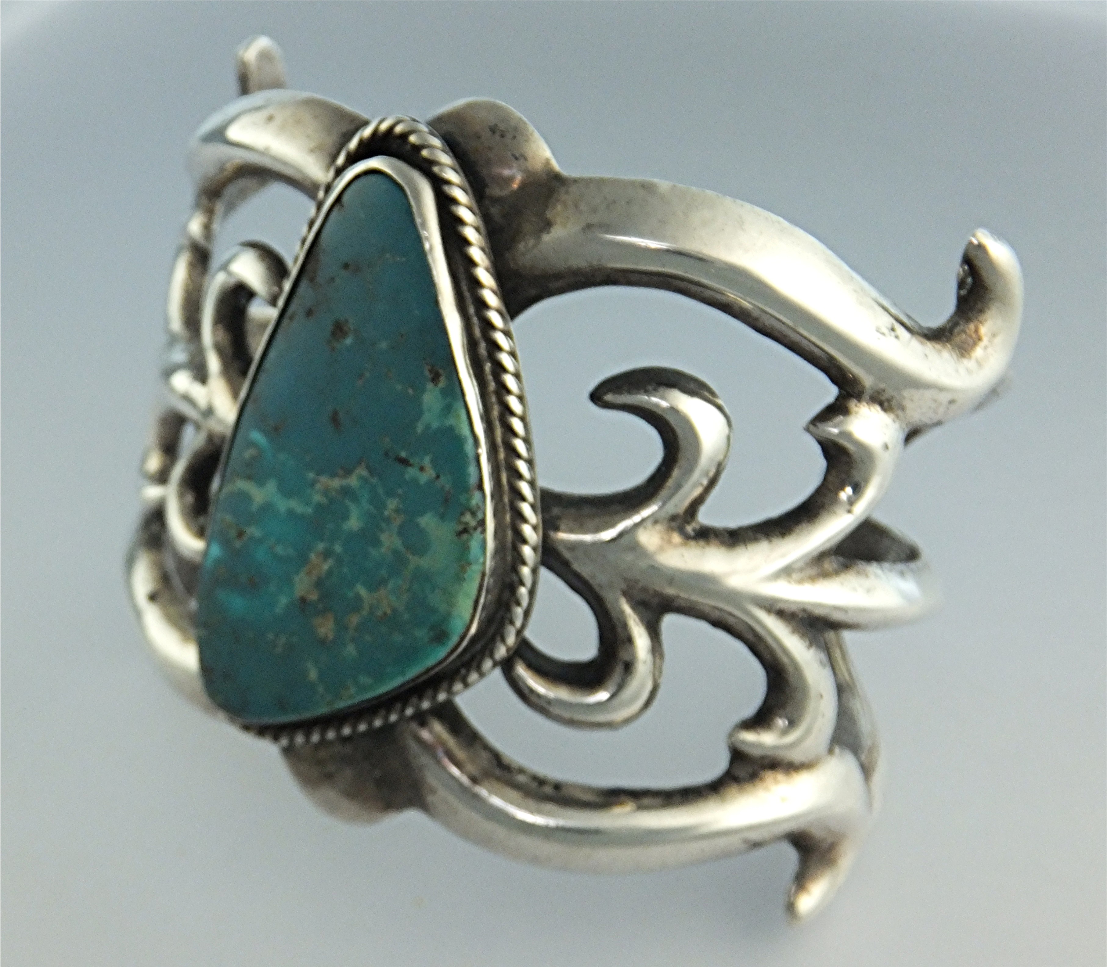 Navajo Sterling Silver Sand Cast Turquoise 116 Grams