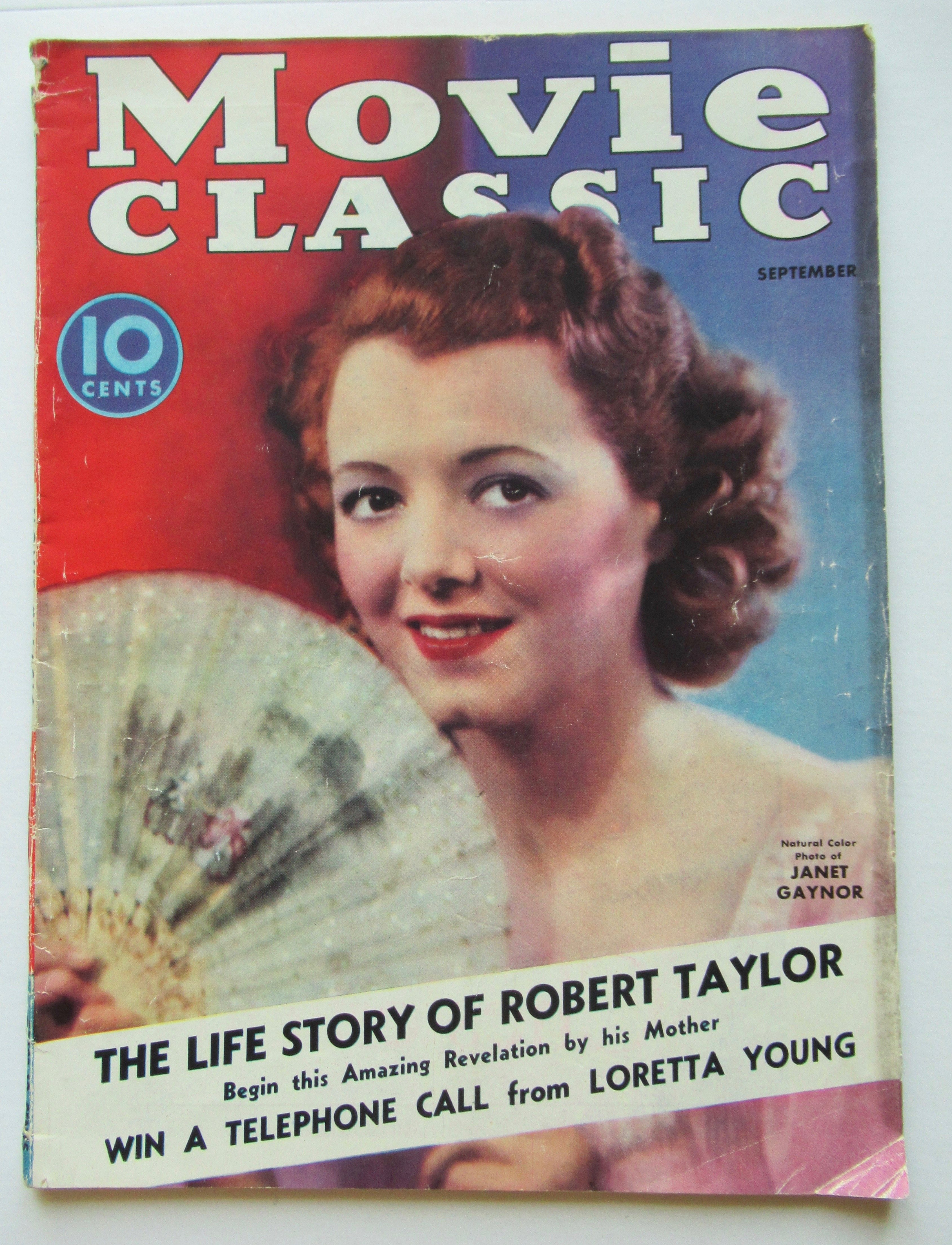 Movie Classic Magazine - September 1936 Janet Gaynor