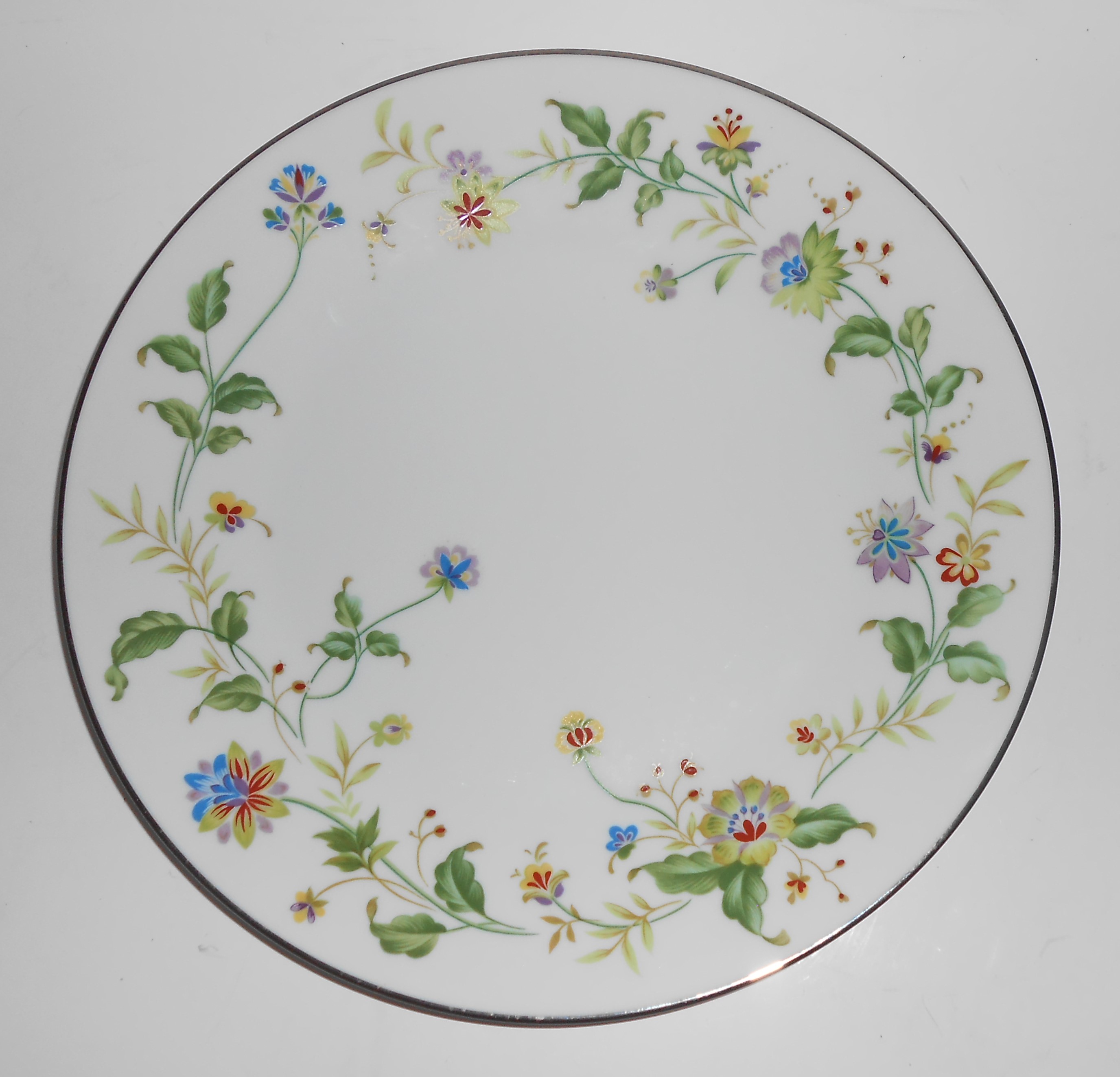 Noritake China Porcelain Nouveau w/Platinum Dinner Pla