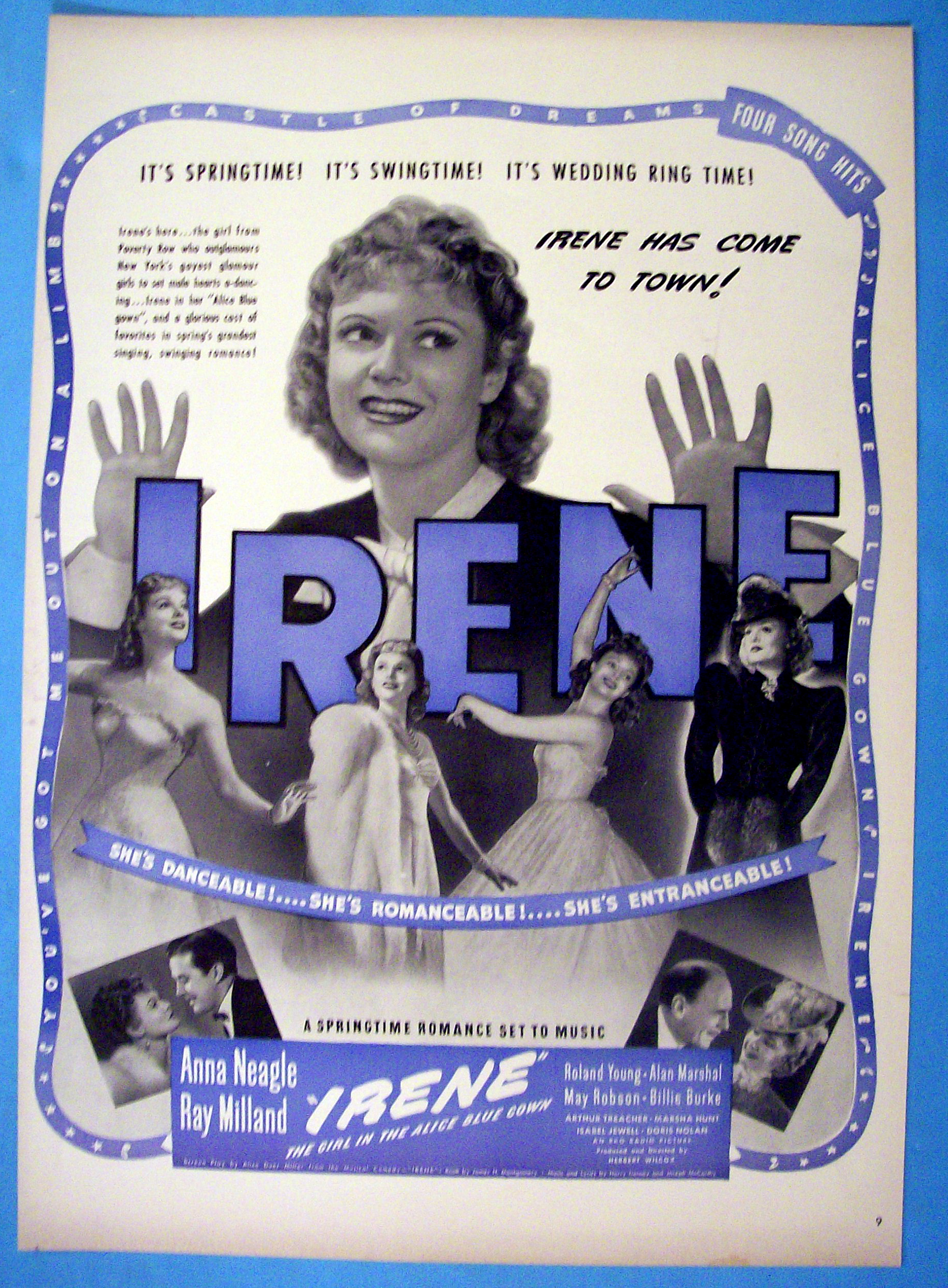 1940 Irene with Anna Neagle & Ray Milland