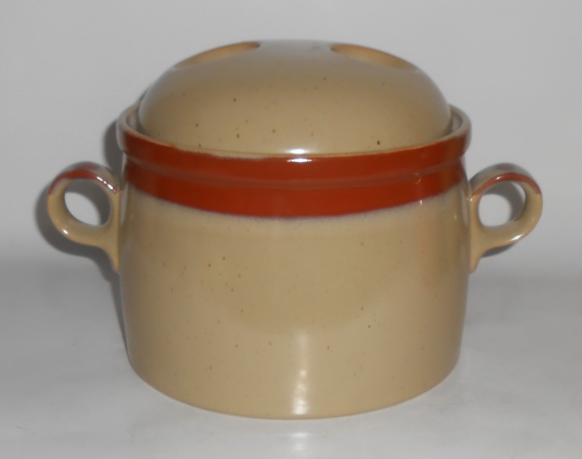 Mikasa China Pottery Potters Art Country Cabin Bean Pot