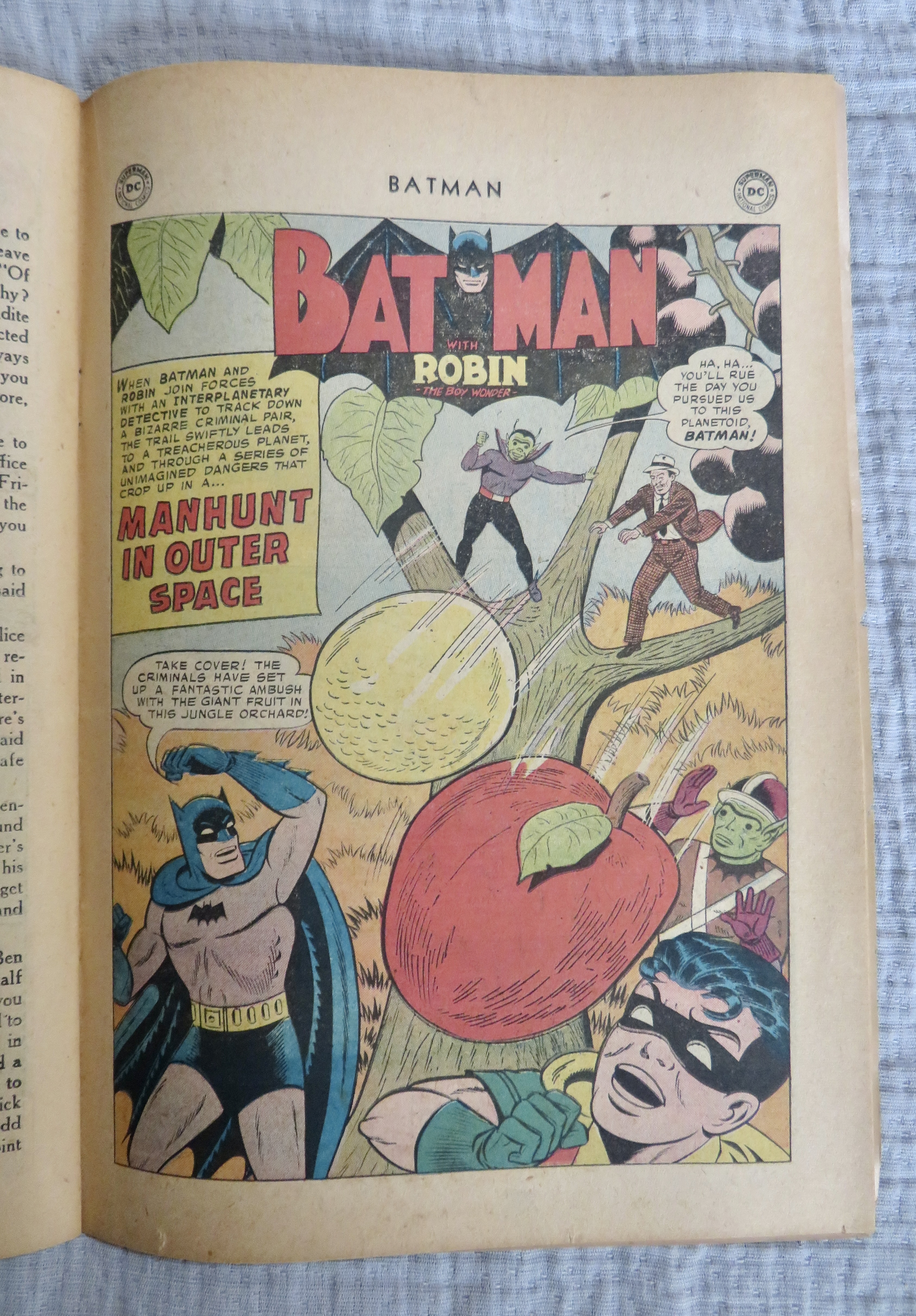 Batman Comics August 1958 Manhunt In Outer Space