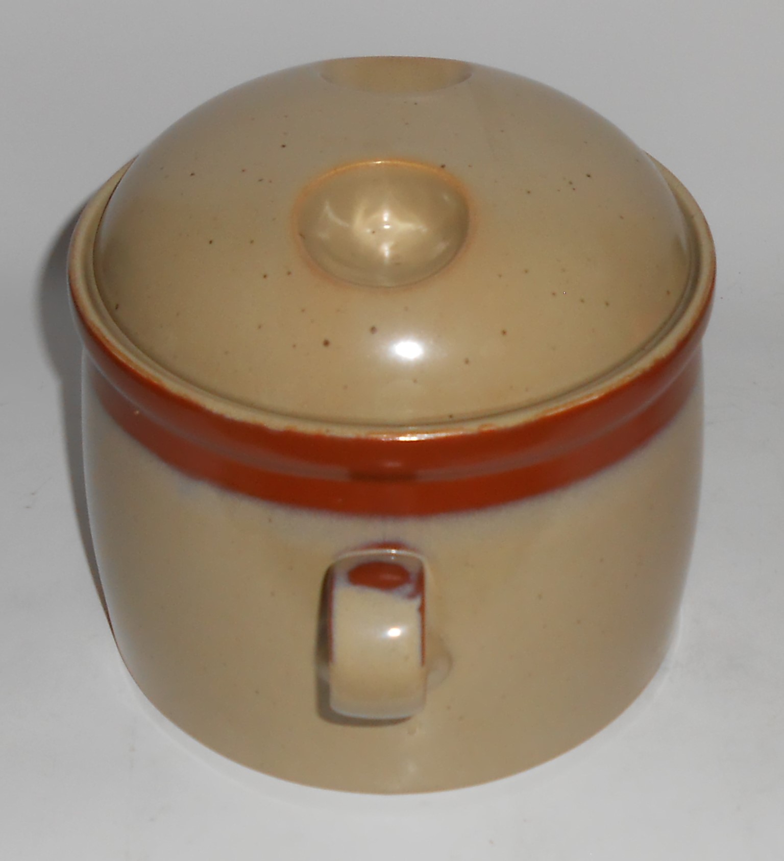 Mikasa China Pottery Potters Art Country Cabin Bean Pot