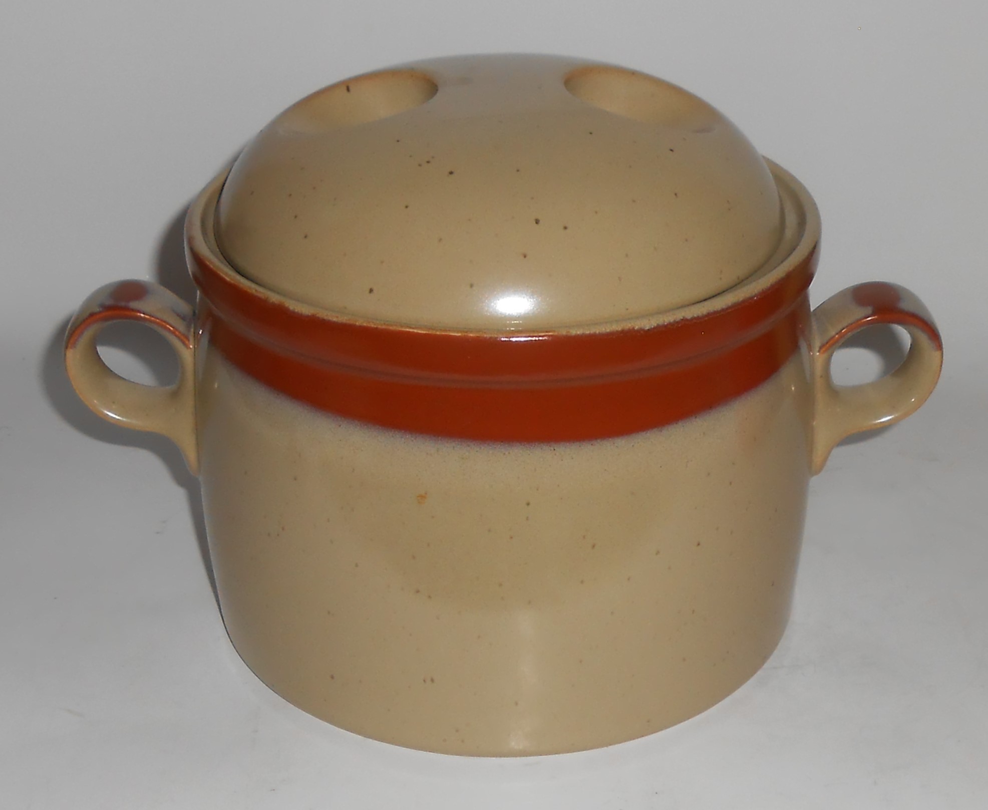 Mikasa China Pottery Potters Art Country Cabin Bean Pot