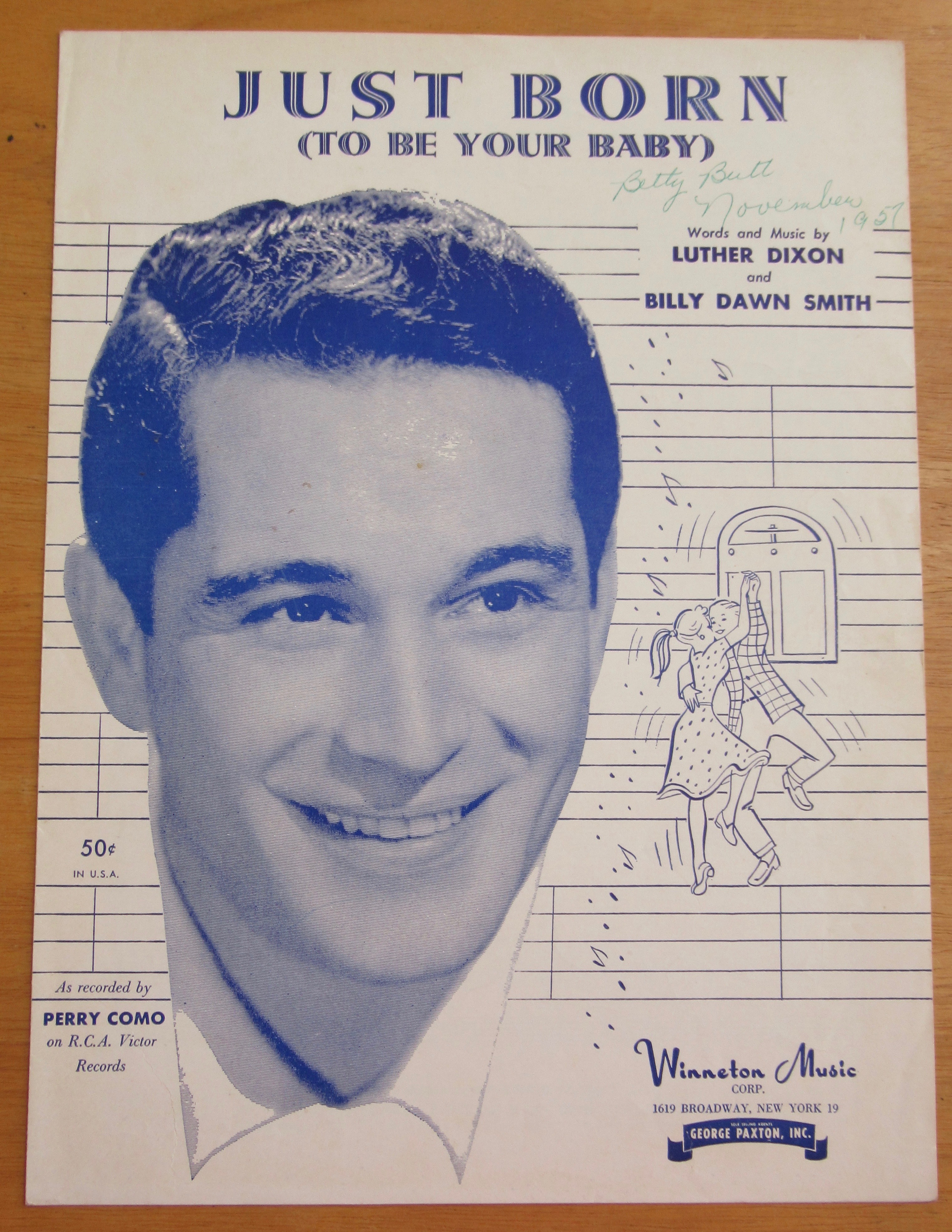 1957 Just Born (To Be Your Baby) Perry Como Cover