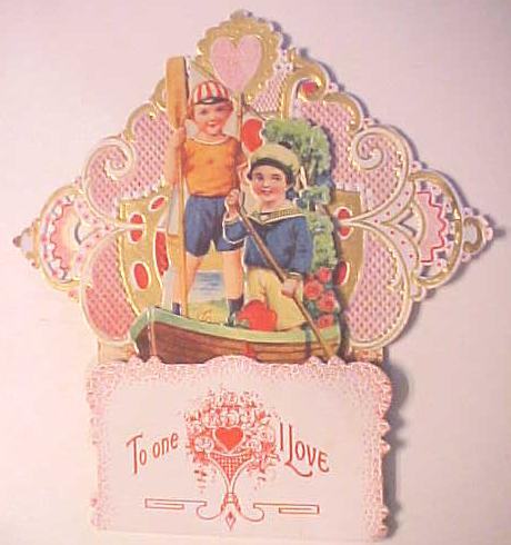 Fold Out Valentines Card Boys & Boats Germany