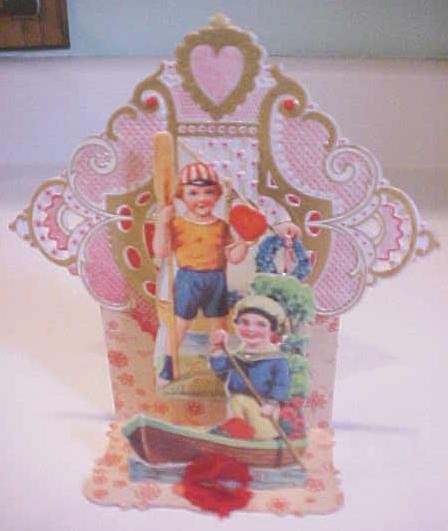Fold Out Valentines Card Boys & Boats Germany