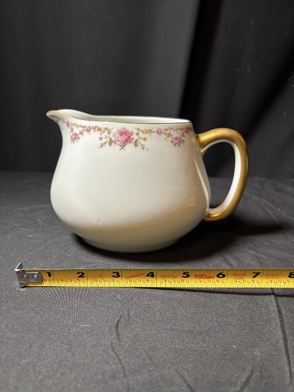 Haviland Limoges France Creamer Carson Crockery Co Denver Gold Pink Rose