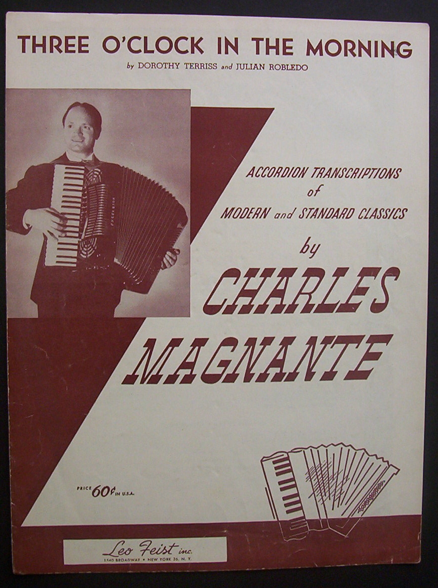 Sheet Music For 1959 Three O'Clock In The Morning