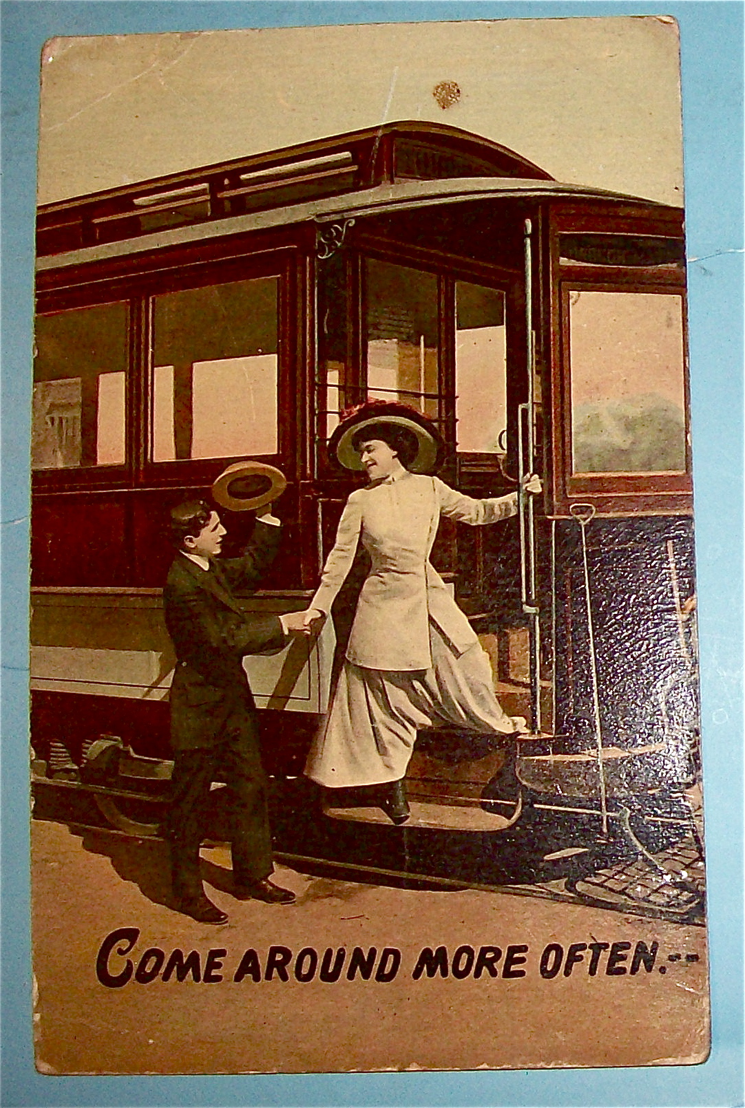 Bidding Adou, Trolley Postcard