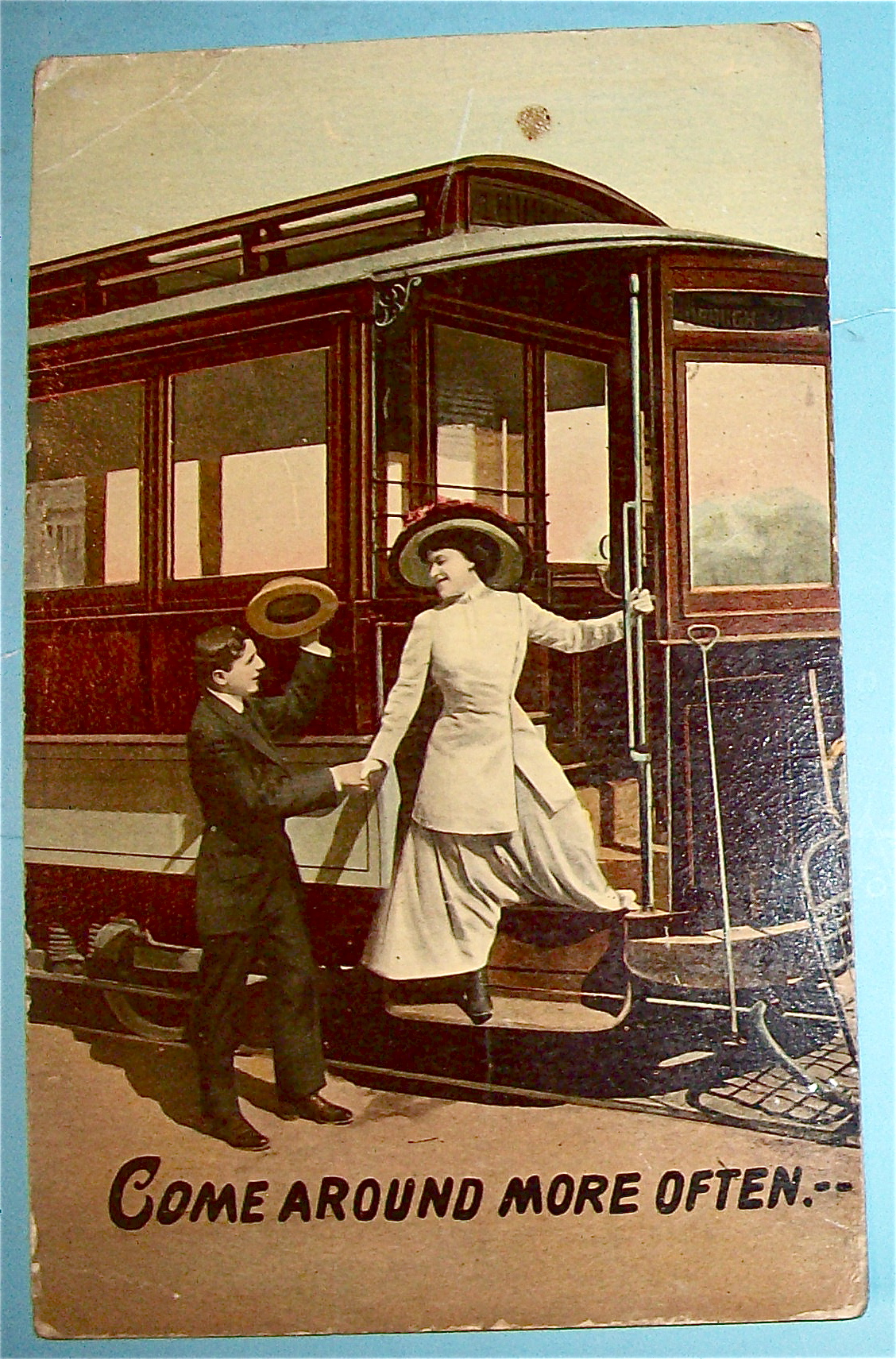 Bidding Adou, Trolley Postcard