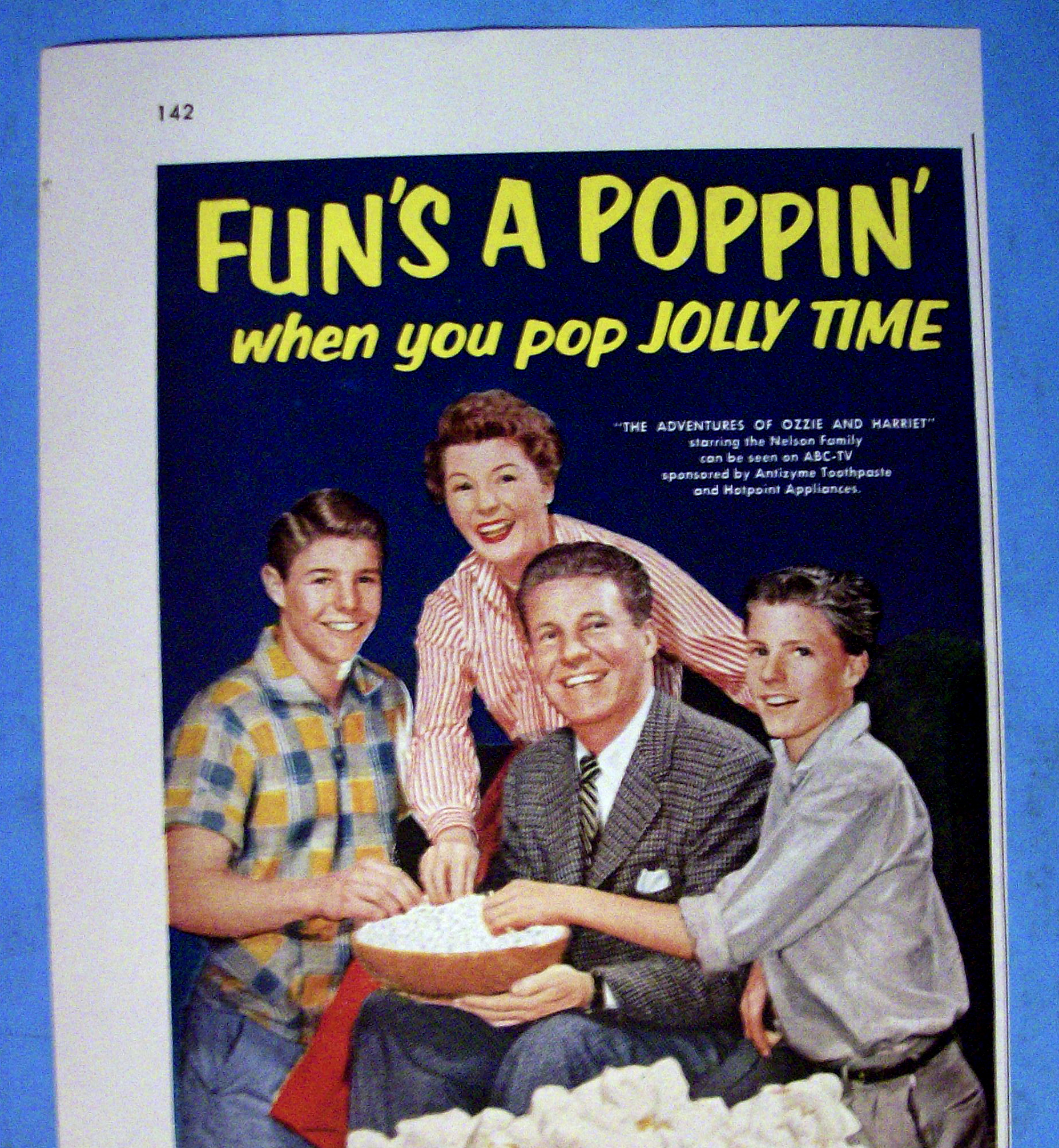 Vintage Ad: 1954 Jolly Time Popcorn w/The Nelson Family