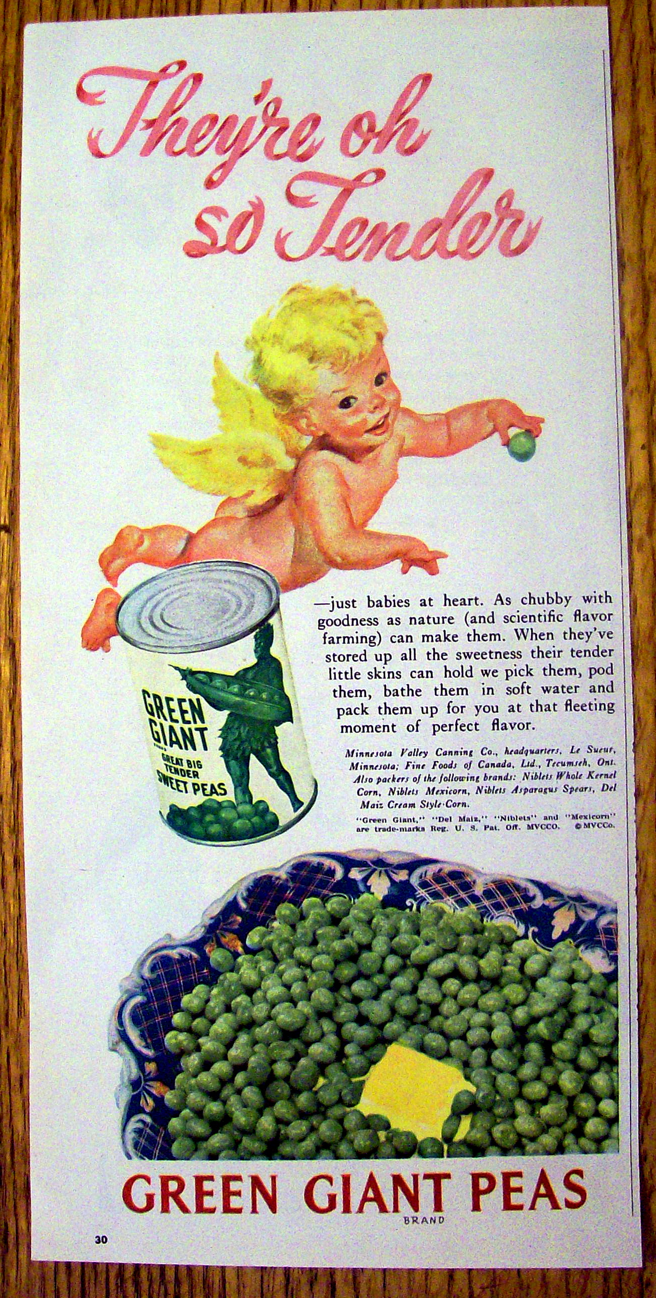 Vintage Ad: 1948 Green Giant Peas
