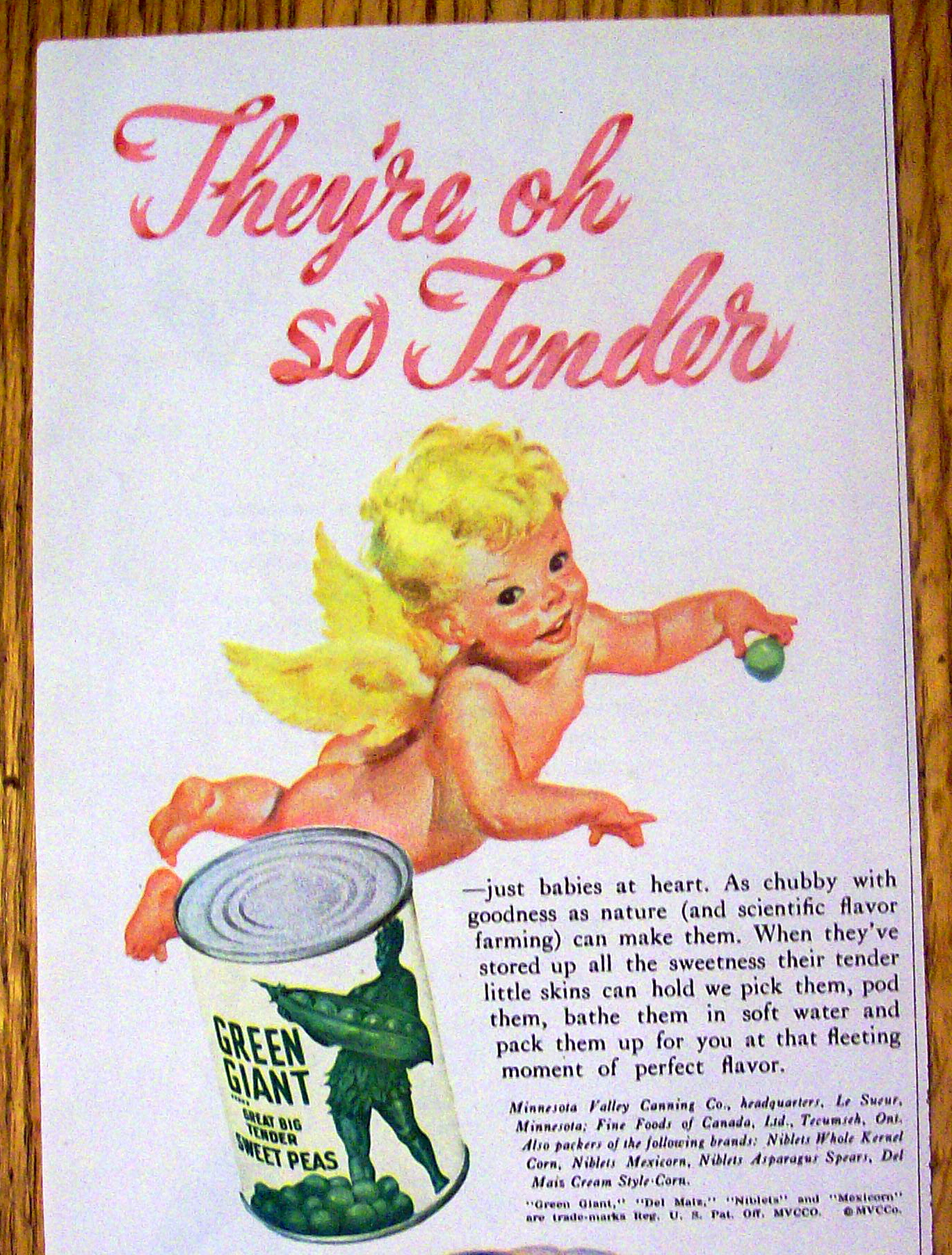 Vintage Ad: 1948 Green Giant Peas