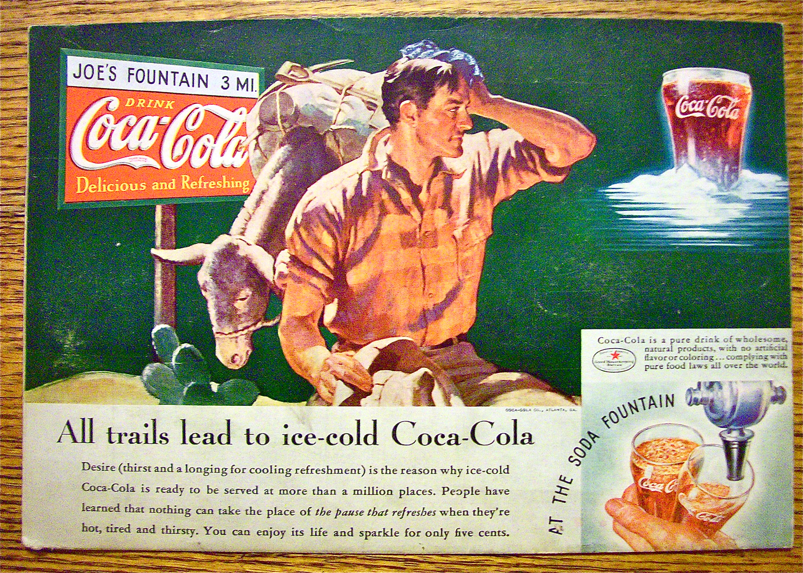 1935 Coca-Cola (Coke) with Man Scratching His Head