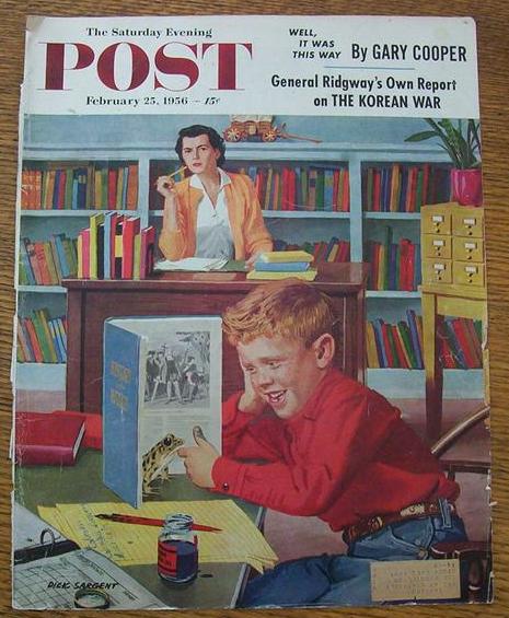 Saturday Evening Post Cover-Feb 25, 1956-Dick Sargent