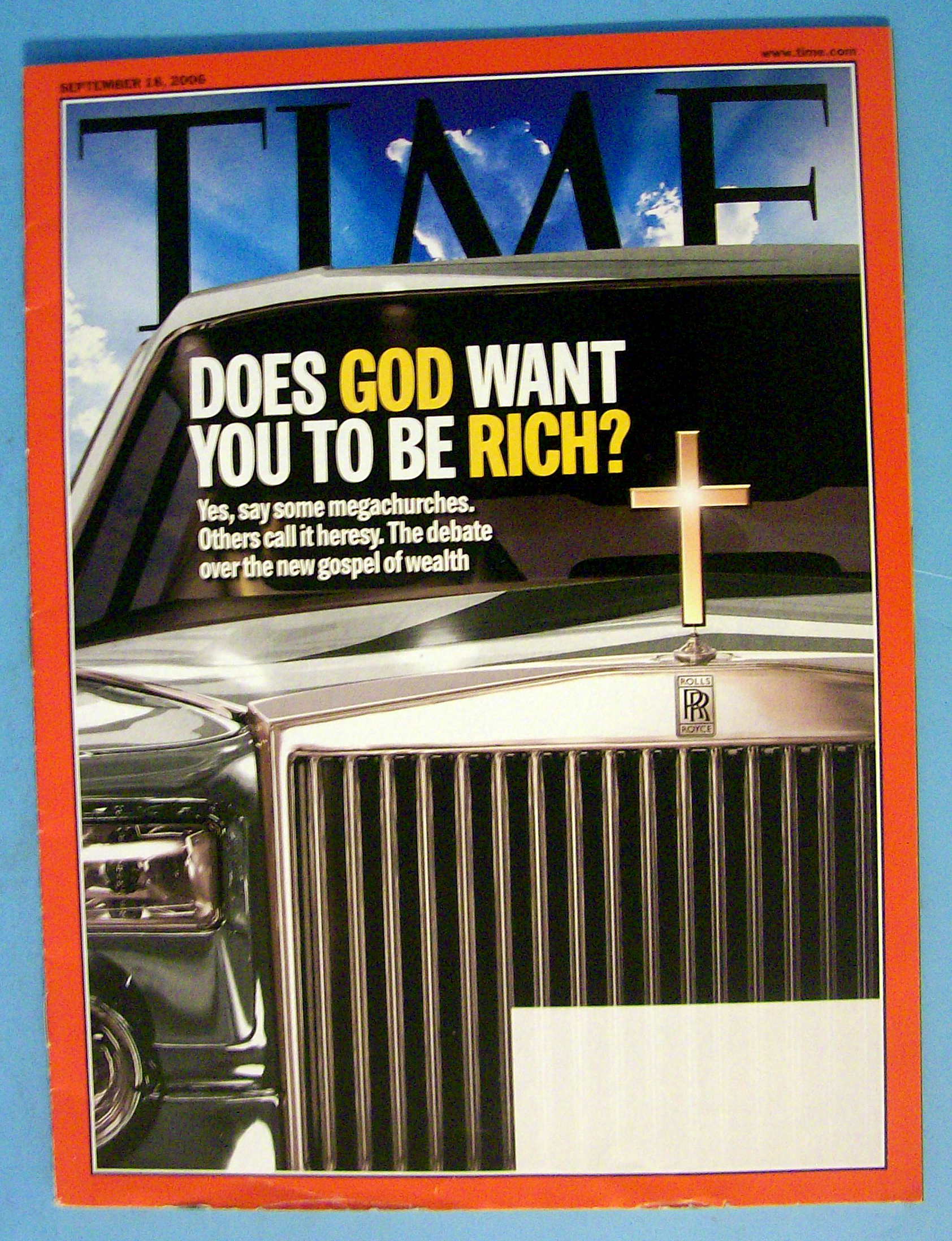 Time Magazine September 18, 2006 Does God Want You