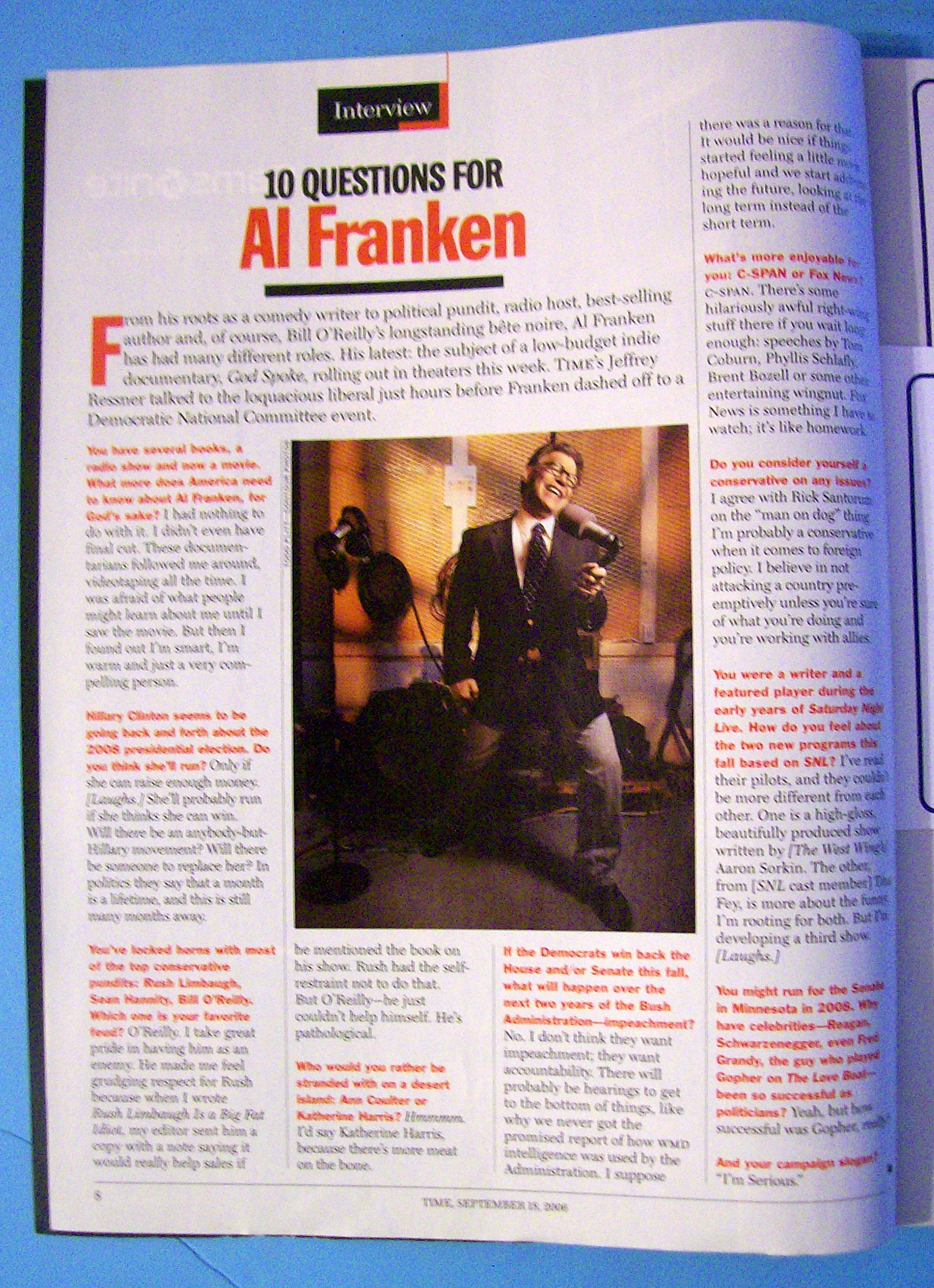 Time Magazine September 18, 2006 Does God Want You