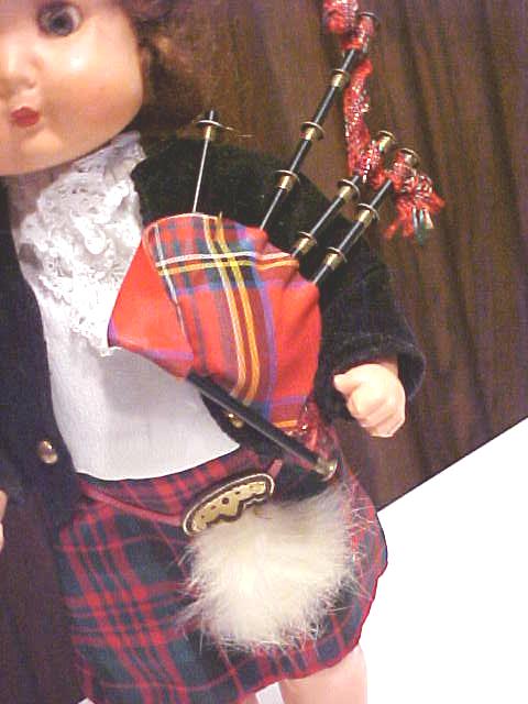 Roddy Doll England Walker 1950's HP Bagpipes