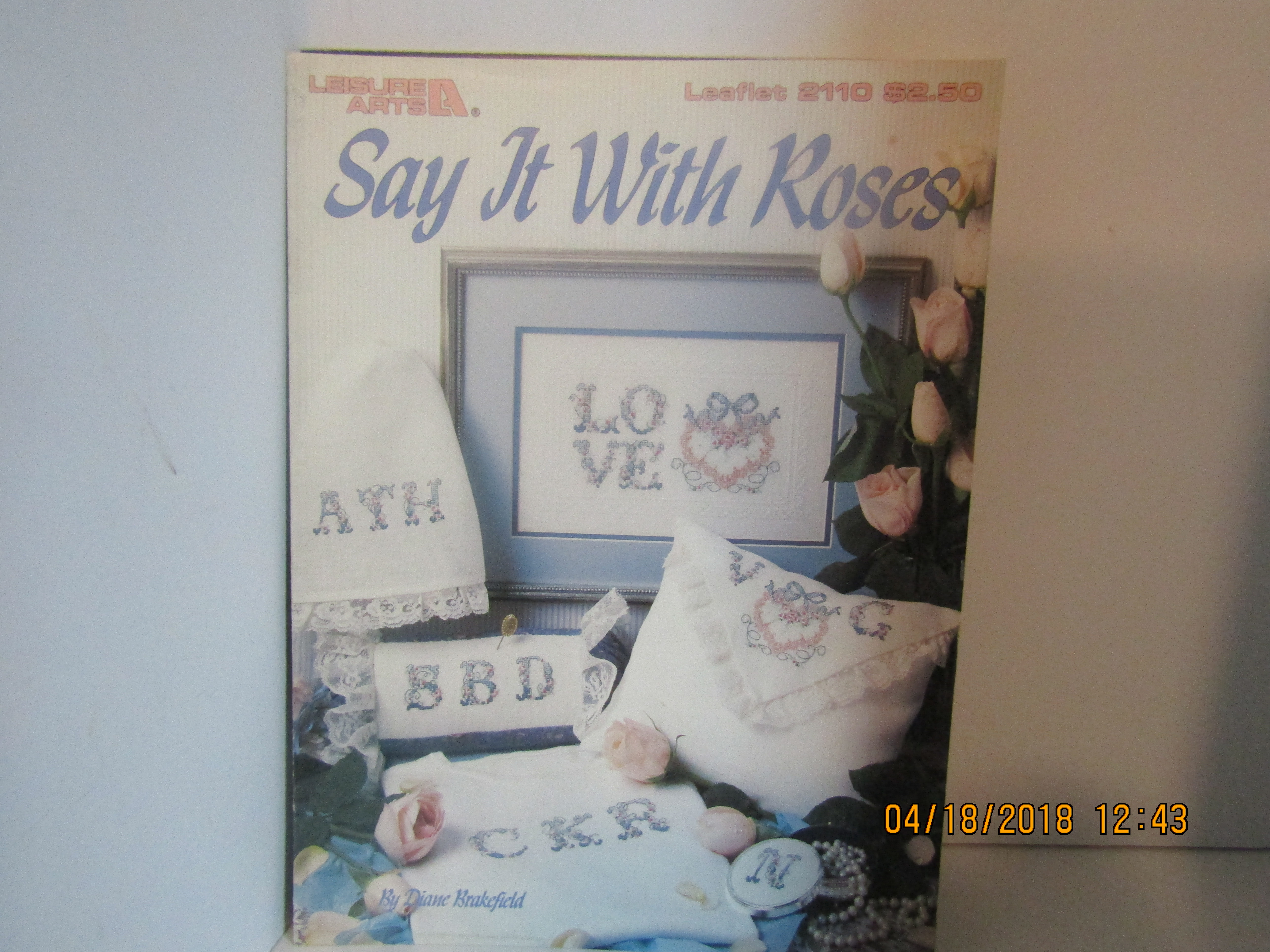 Leisure Arts Cross Stitch ABC Say It With Roses #2110