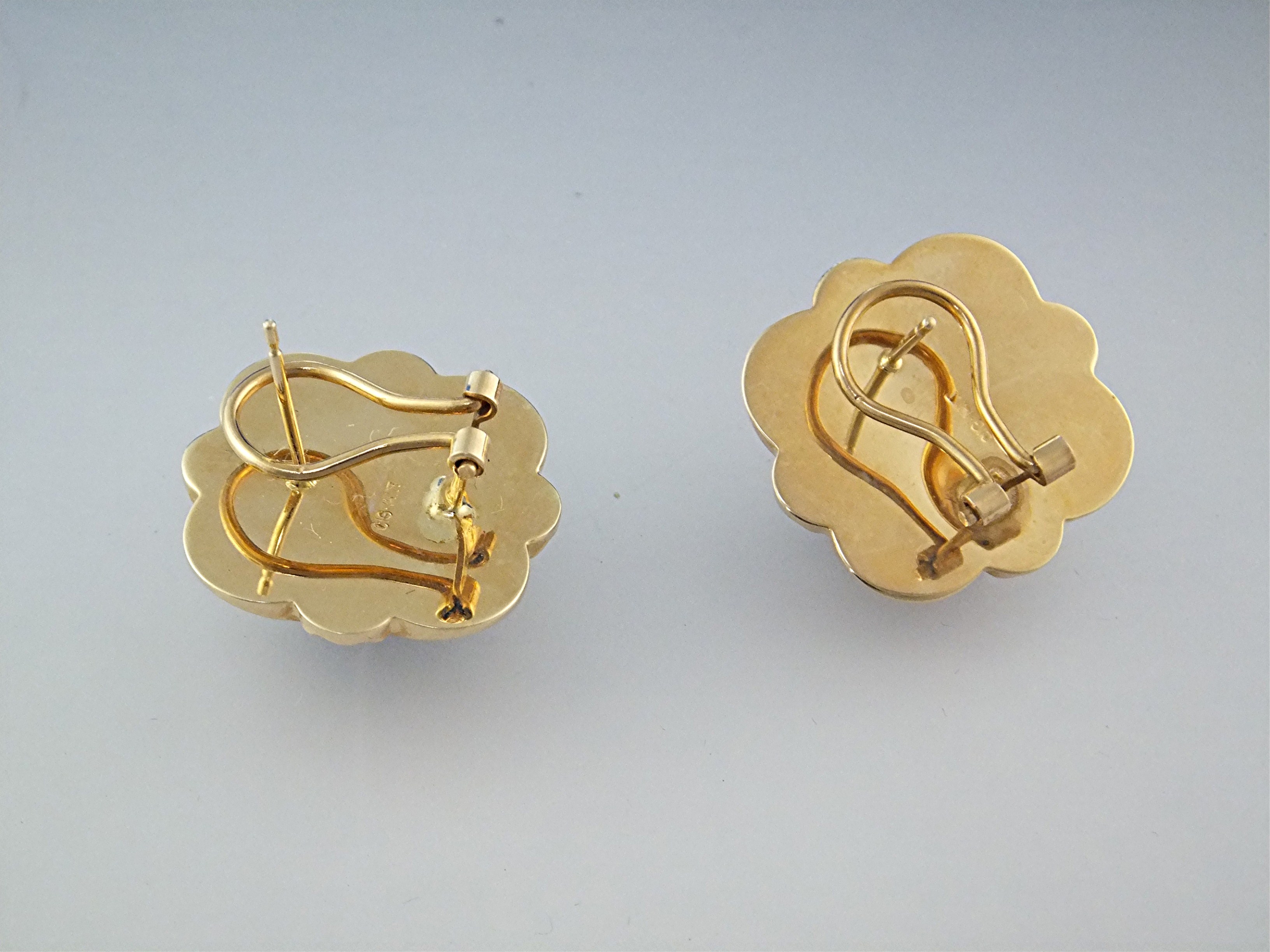 Earrings 14K Gold Black Onyx French Clip Earrings
