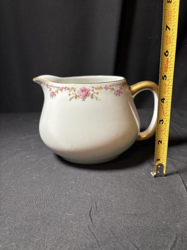 Haviland Limoges France Creamer Carson Crockery Co Denver Gold Pink Rose