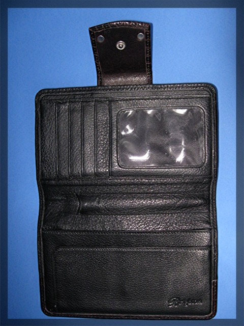 Brighton Black Tan leather Wallet Purse