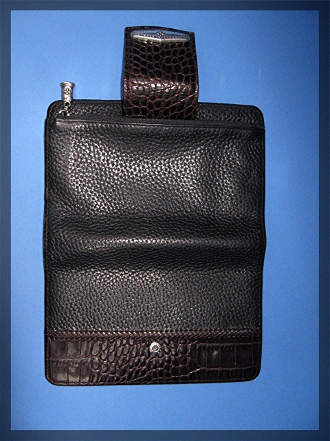 Brighton Black Tan leather Wallet Purse