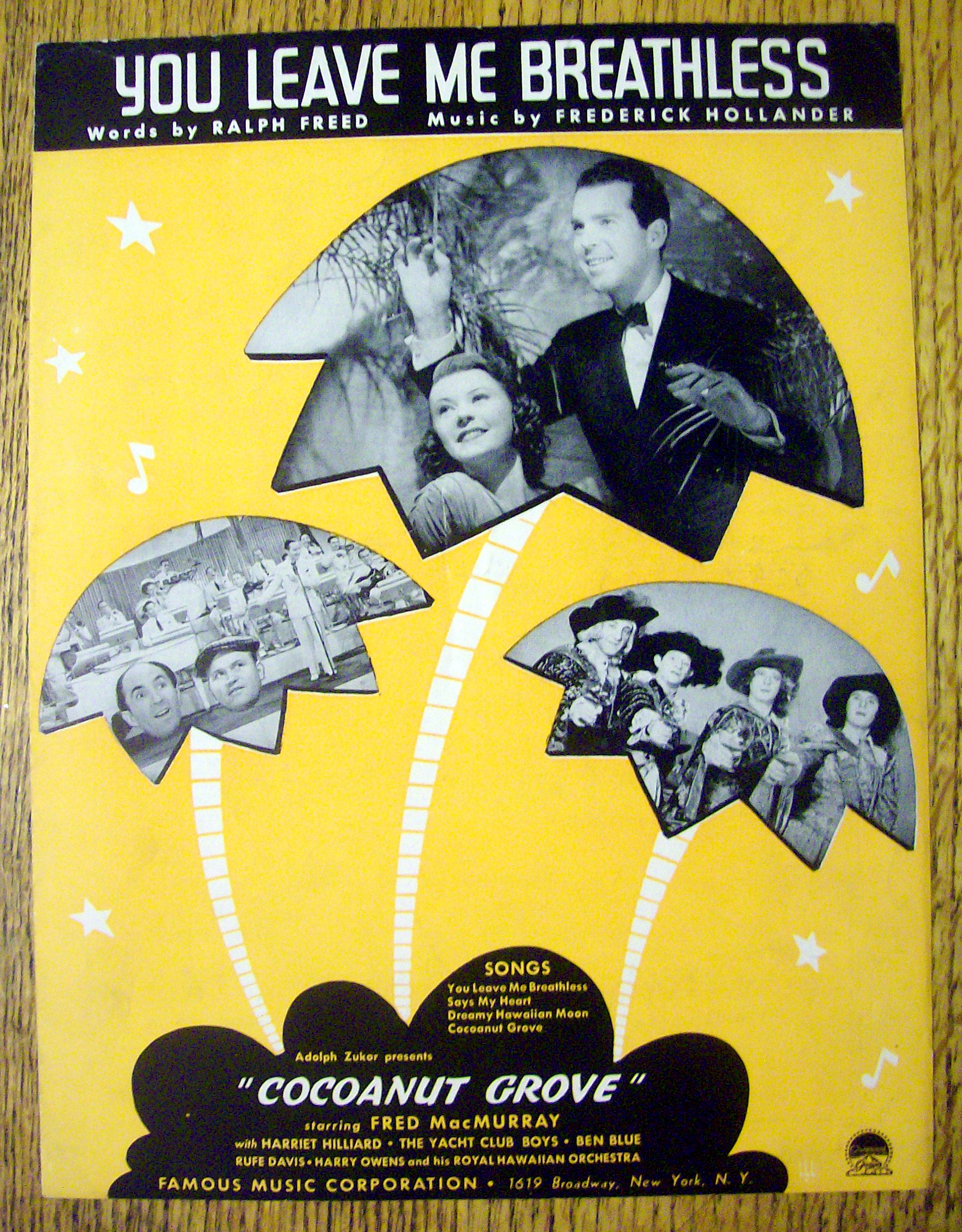 1938 You Leave Me Breathless by Ralph Freed