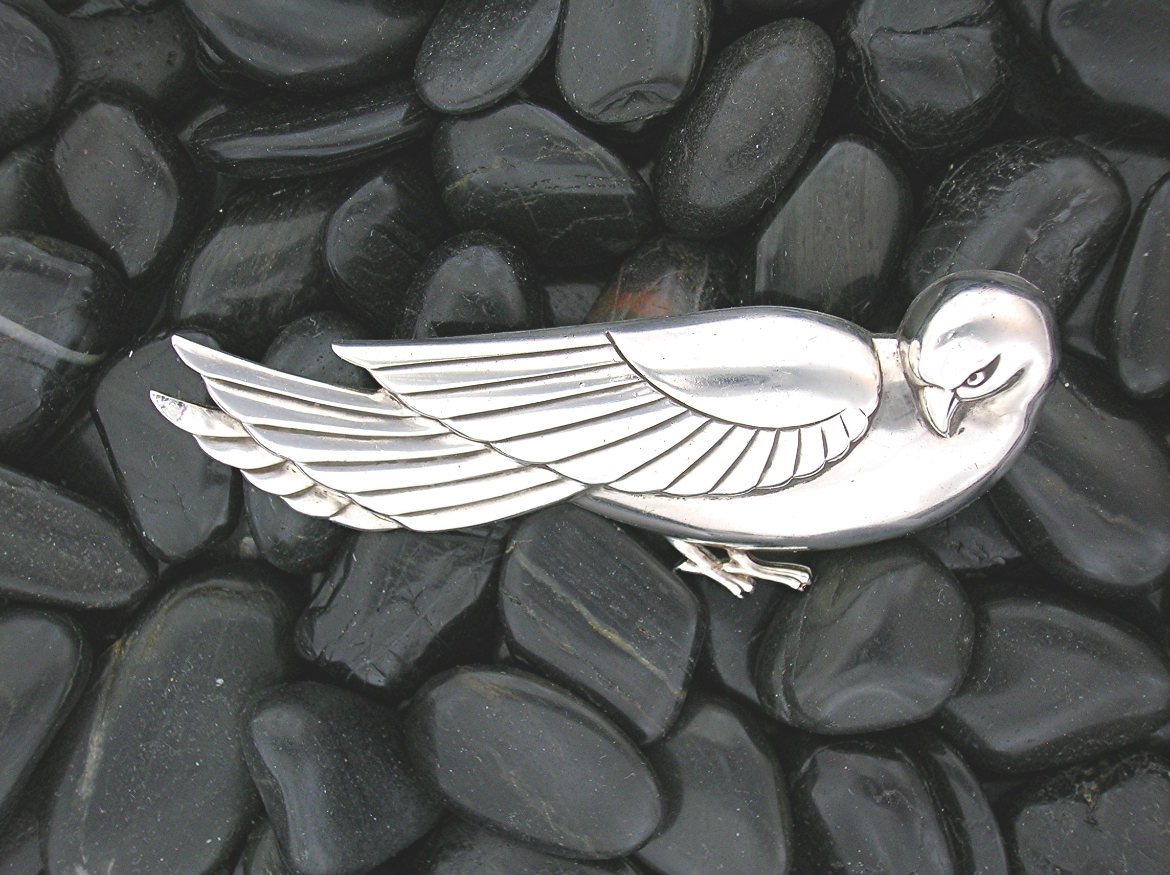 Sterling Coro Norseland Dove Bird Pin Brooch . . .