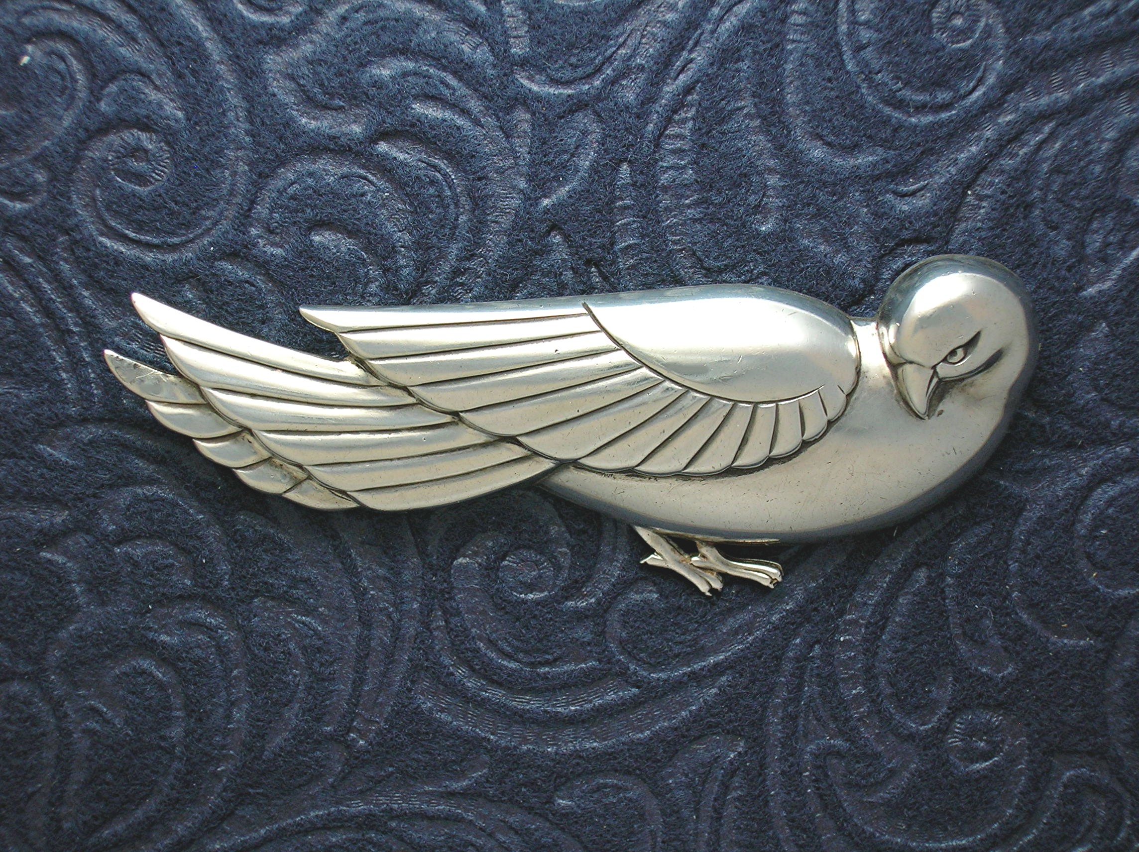 Sterling Coro Norseland Dove Bird Pin Brooch . . .
