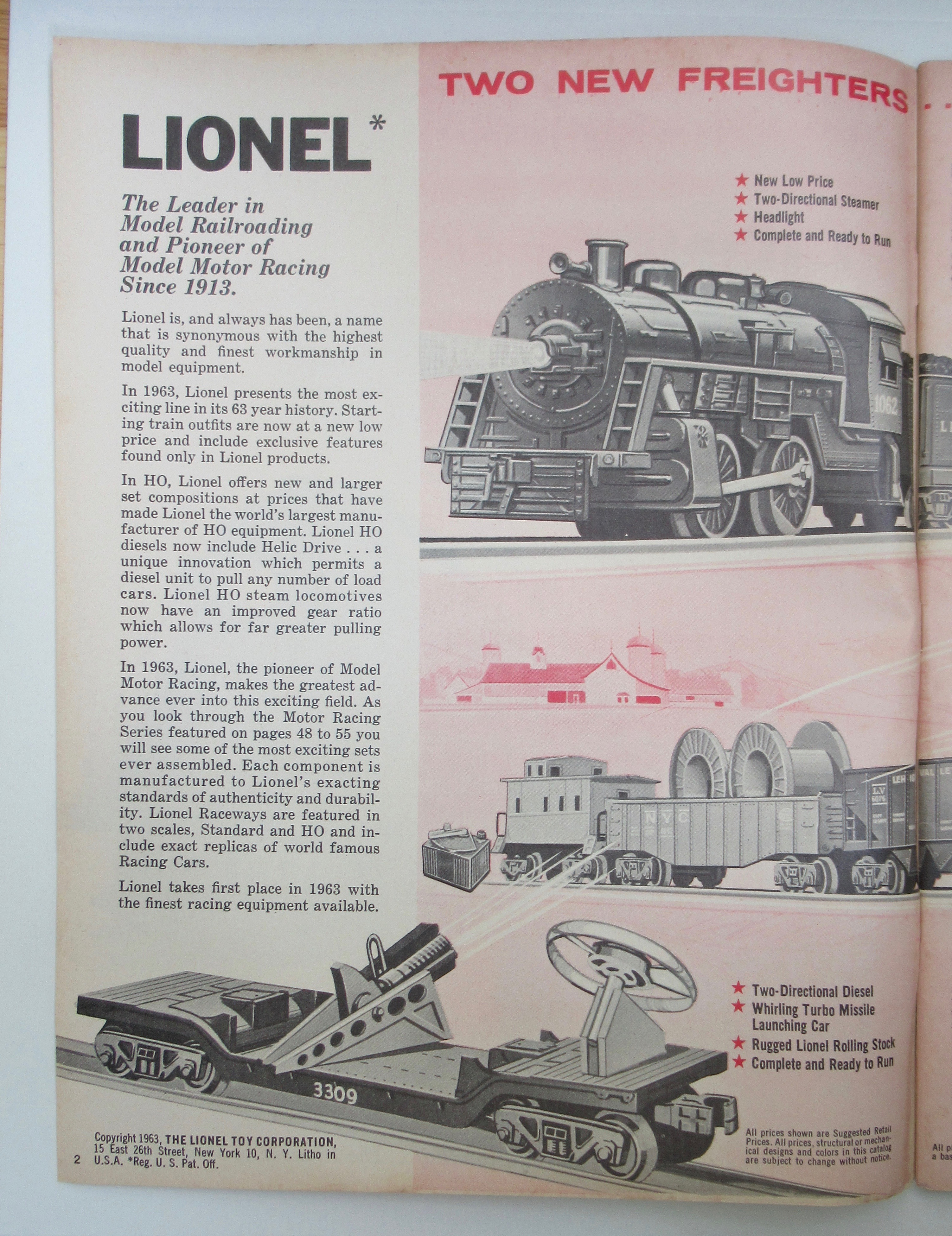 1963 Lionel Railroad Train Catalog Super HO Trains